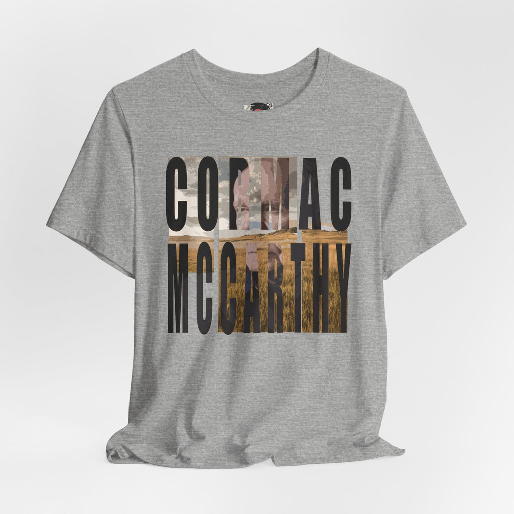 Cormac McCarthy Typography Tee | Western Landscape Text Art