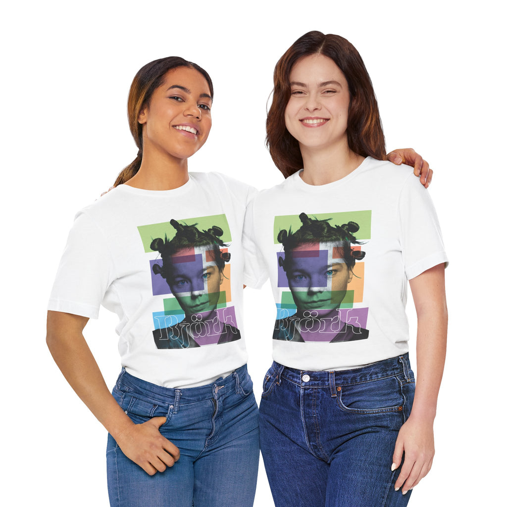 Bjork Portrait Pop Art Tee | Music Face Graphic T-shirt