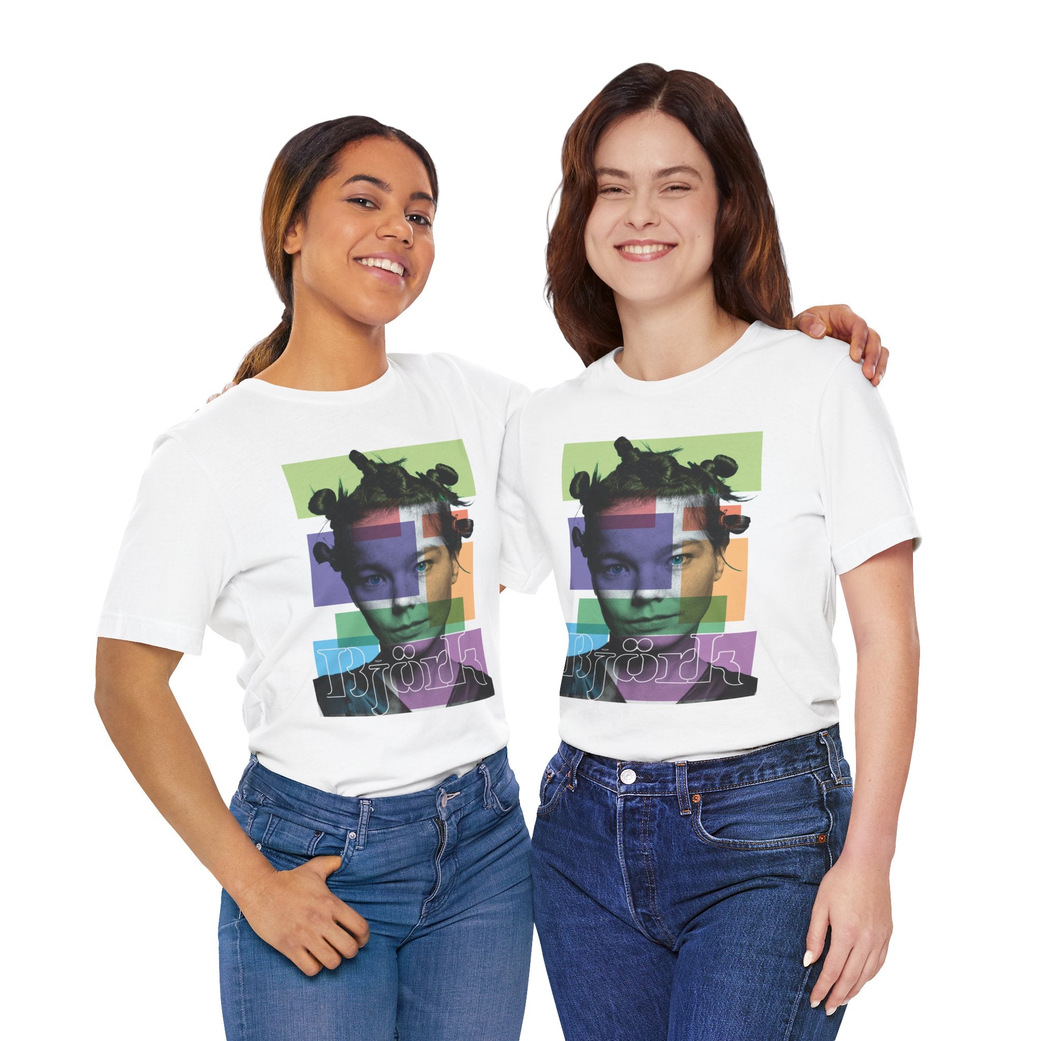Bjork Portrait Pop Art Tee | Music Face Graphic T-shirt