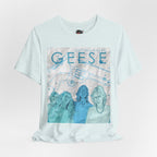 Getting Killed Geese band art T-Shirt | Retro portrait, blue line illustration