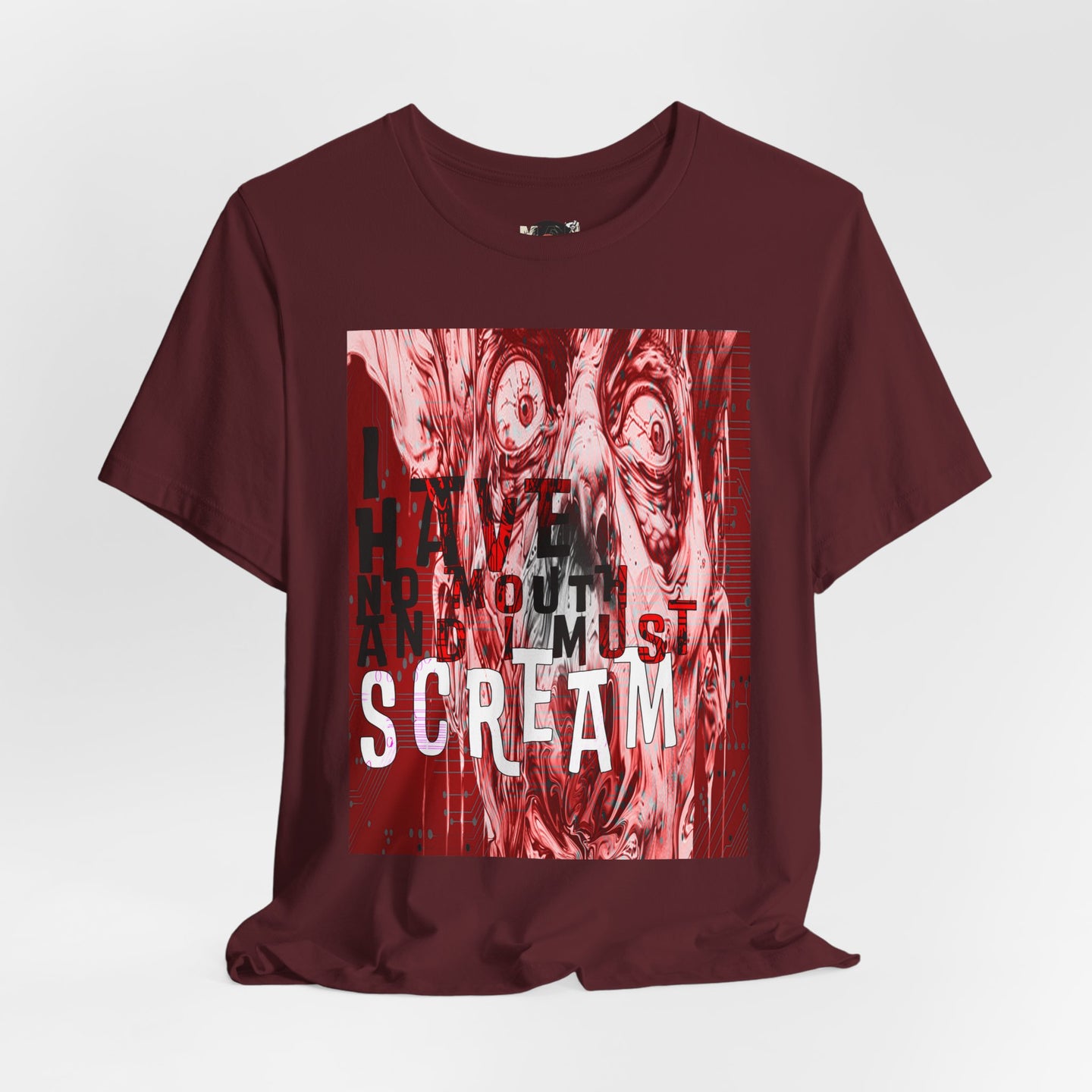 "I Have No Mouth, And I Must Scream" Harlan Ellison Distressed Horror Sci‑Fi T-Shirt