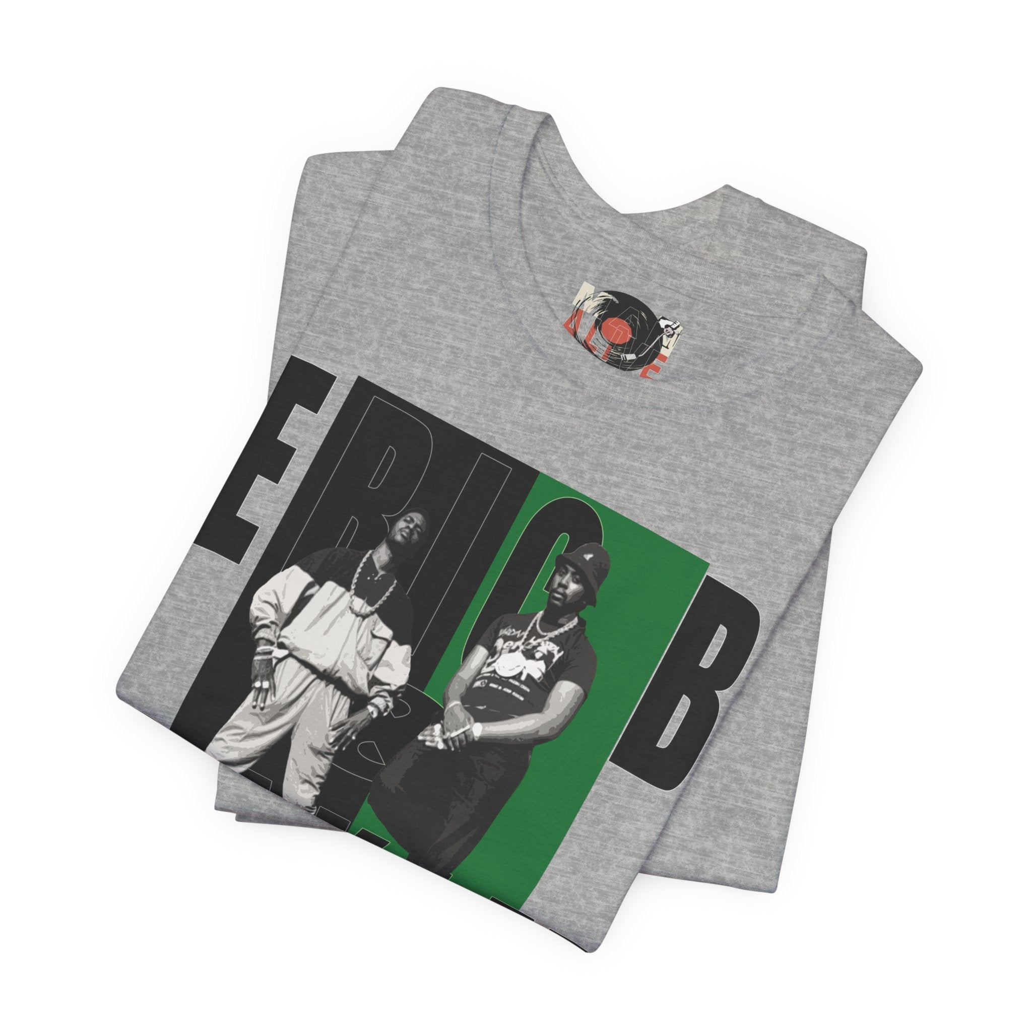 Eric B & Rakim Hip Hop Duo Graphic Tee | Black Green Rap Photo Print