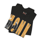 Thelonious Monk Vintage Jazz Silhouette T-Shirt | Yellow Block Letters