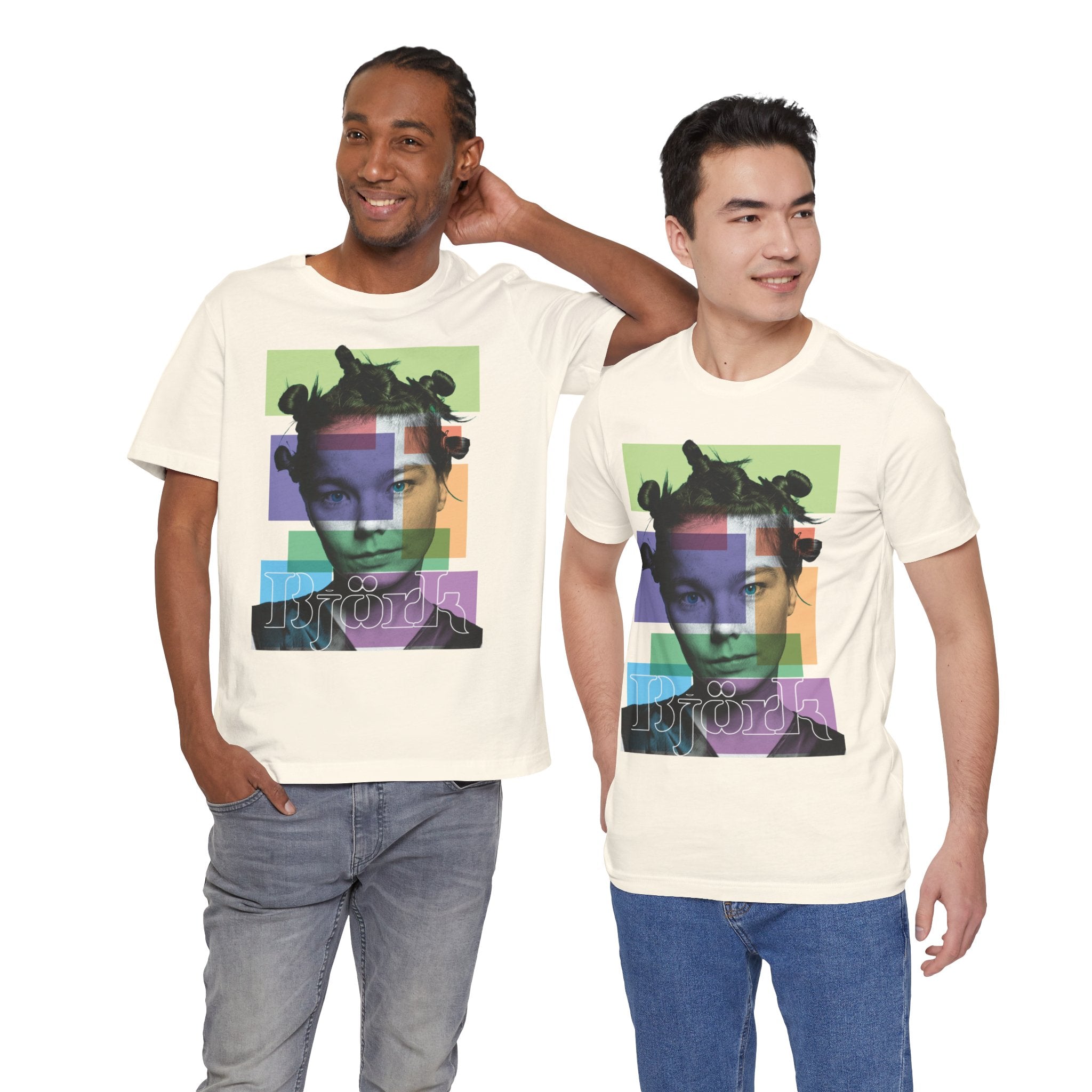 Bjork Portrait Pop Art Tee | Music Face Graphic T-shirt