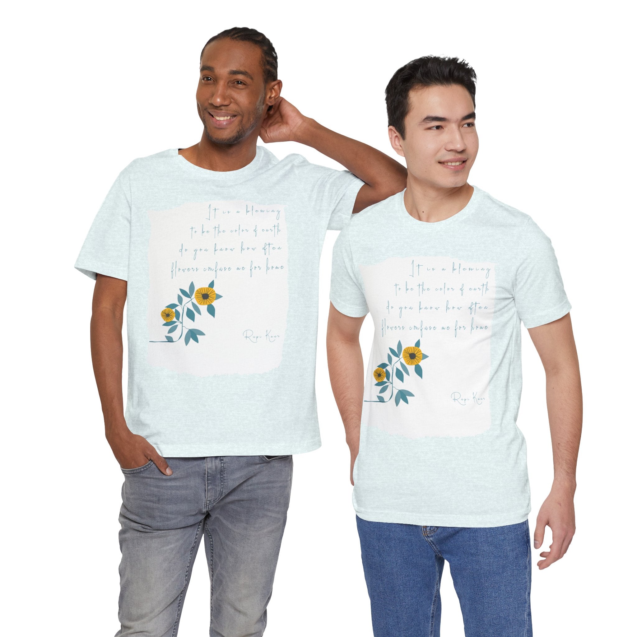 Rupi Kaur Sunflower Floral Quote Tee | Minimal Poetry Tee