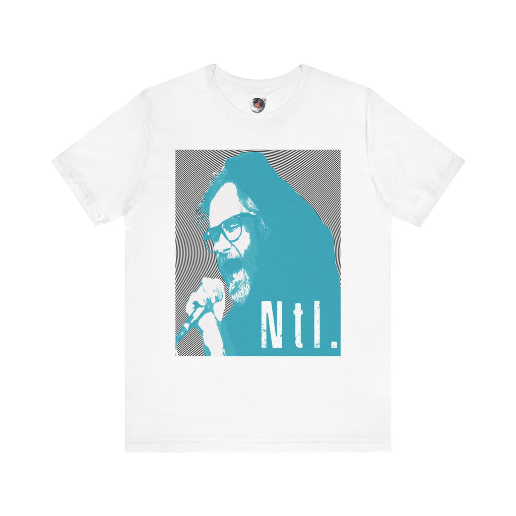 The National Band Matt Berninger Retro Indie Rock Graphic Tee | Blue Halftone