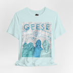 Getting Killed Geese band art T-Shirt | Retro portrait, blue line illustration