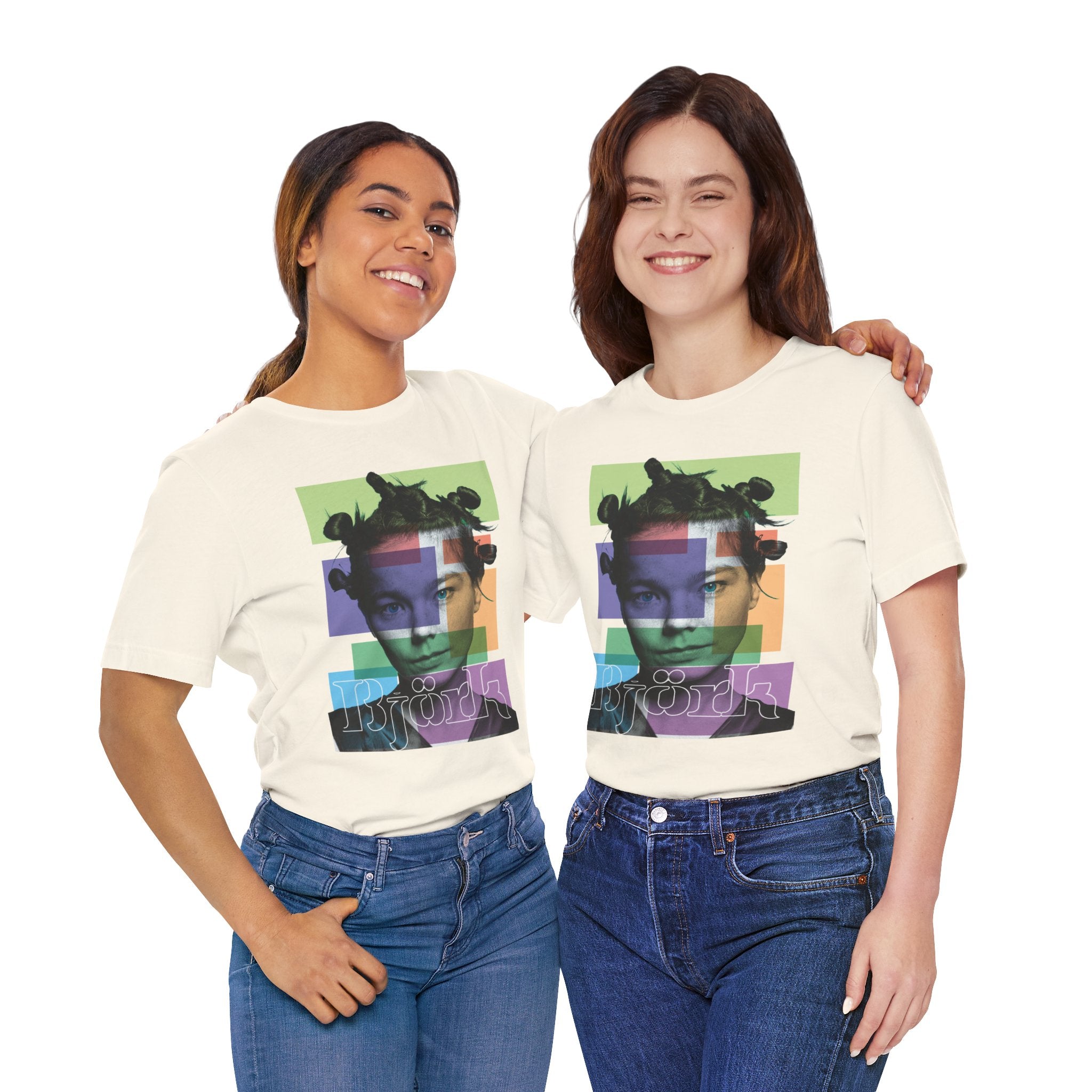 Bjork Portrait Pop Art Tee | Music Face Graphic T-shirt