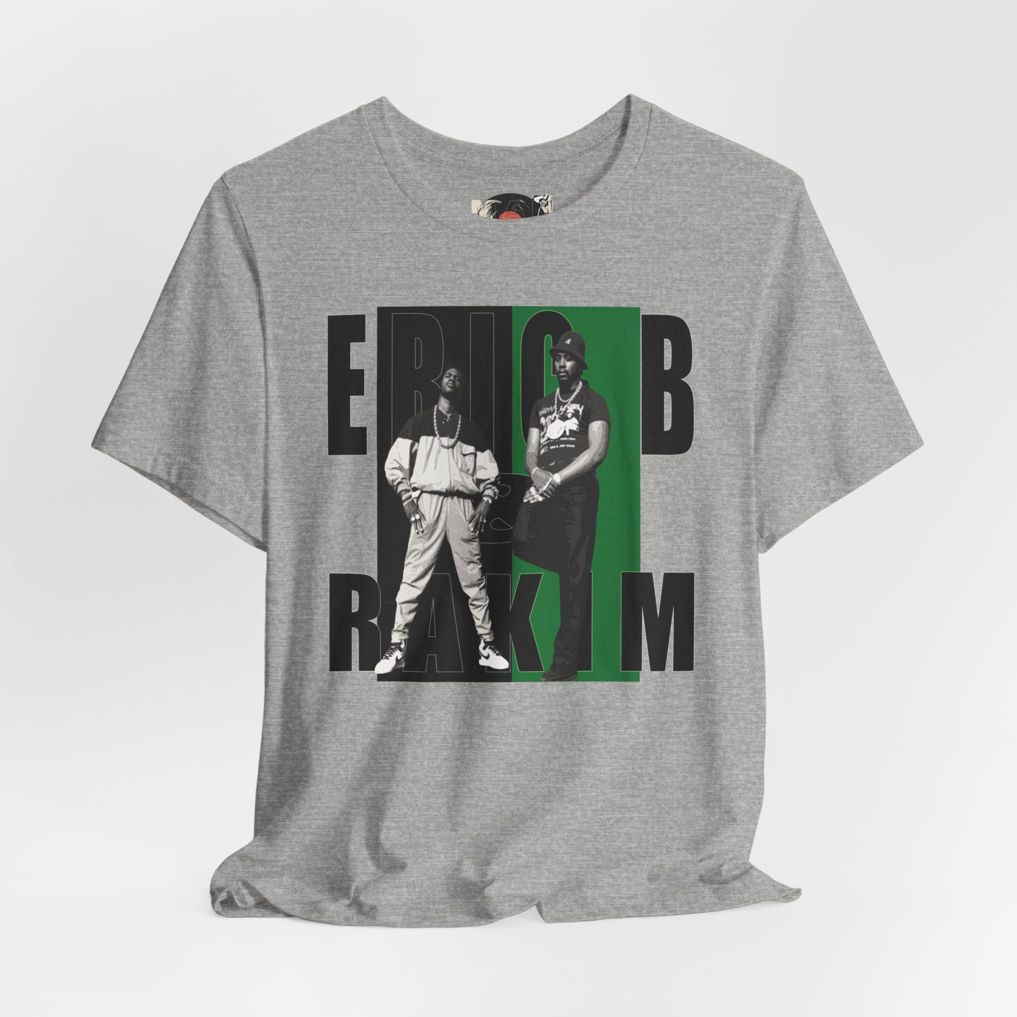 Eric B & Rakim Hip Hop Duo Graphic Tee | Black Green Rap Photo Print