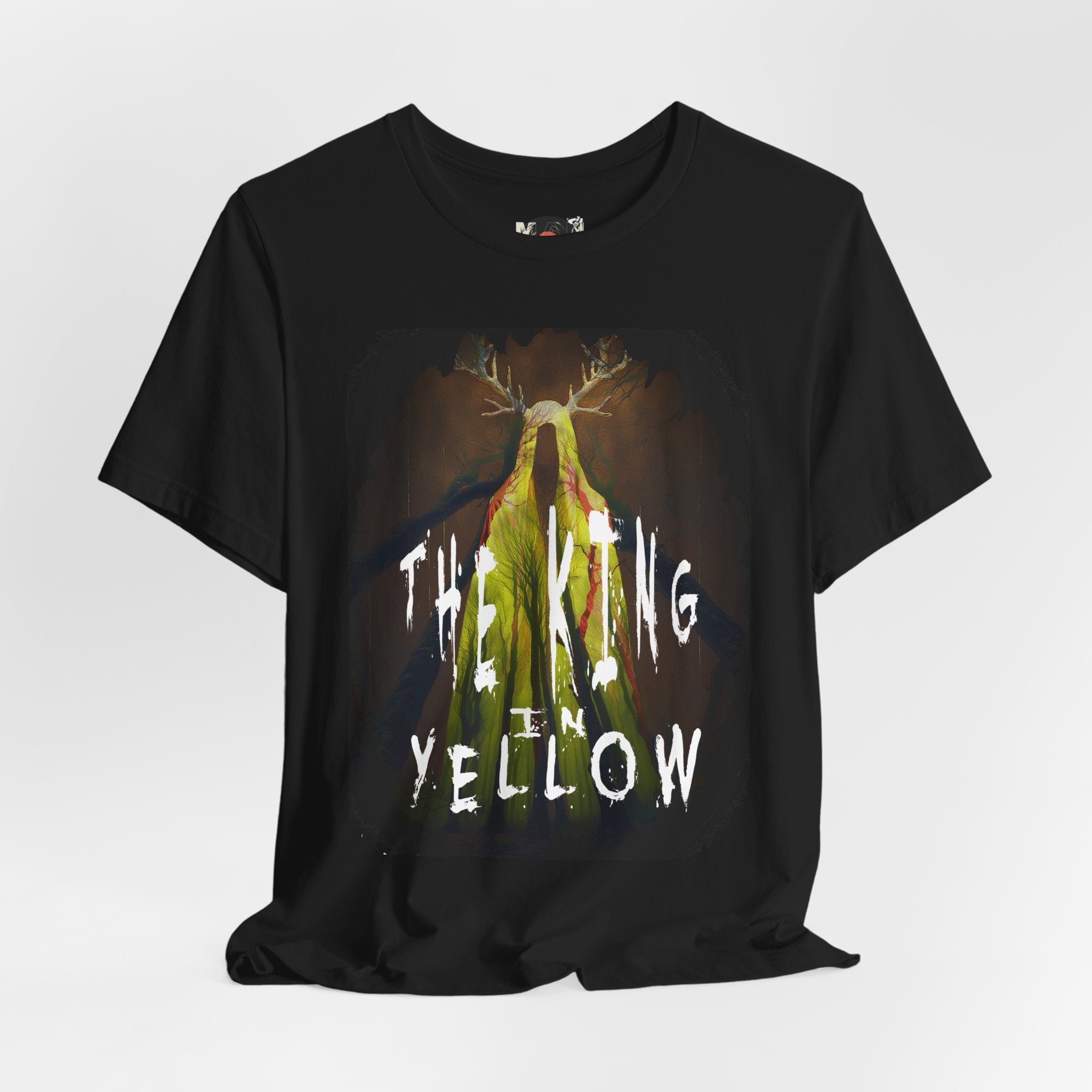 The King in Yellow T-Shirt | Horror Graphic Tee, Yellow Cloaked Figure