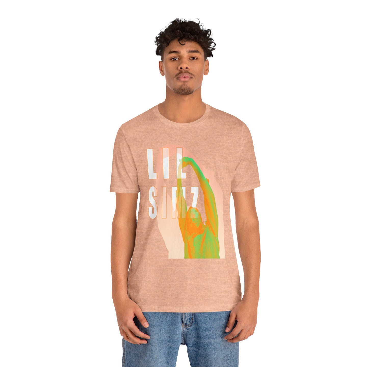 Lil Simz Hands Reaching Colorful Silhouette Tee | Hip Hop Rap Abstract Shirt