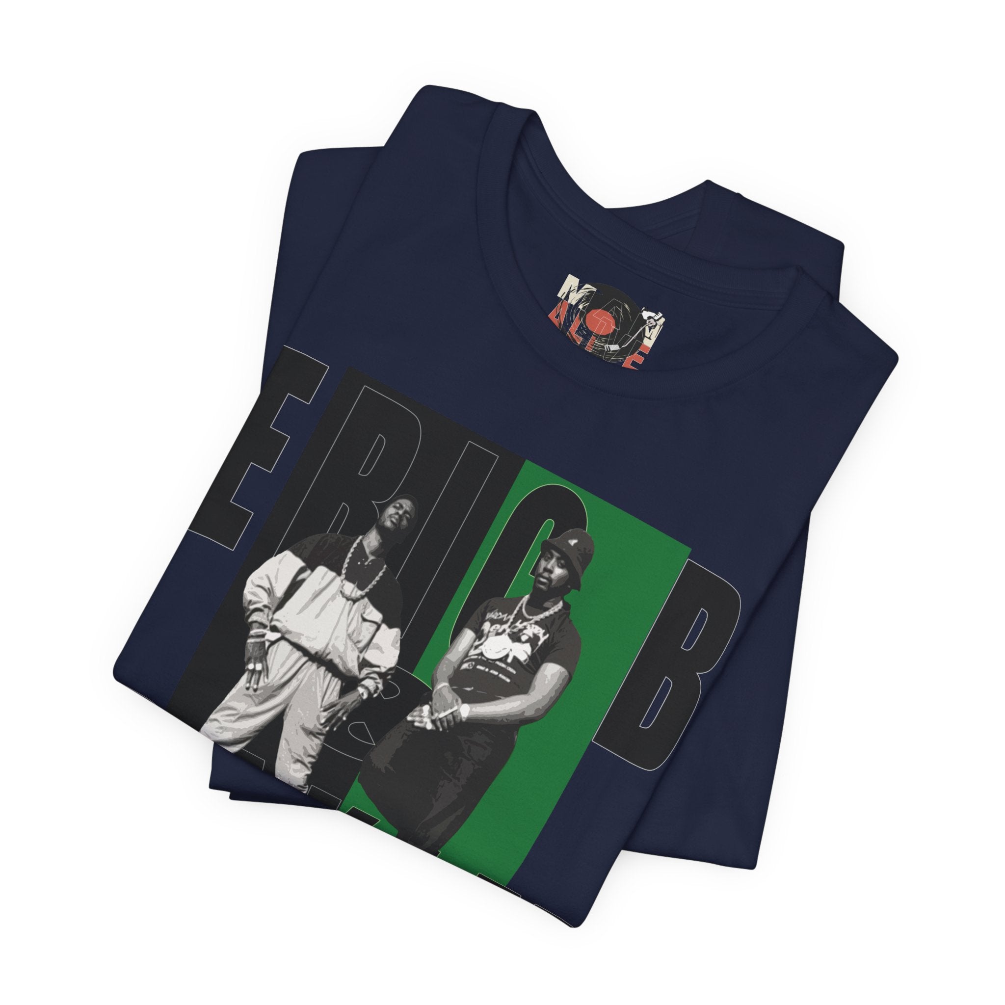 Eric B & Rakim Hip Hop Duo Graphic Tee | Black Green Rap Photo Print