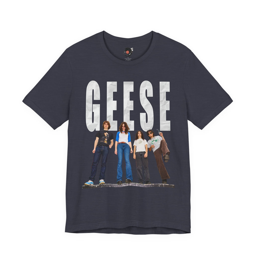 Geese Band Photo T-Shirt | Vintage Rock Tee, Group Photo Graphic