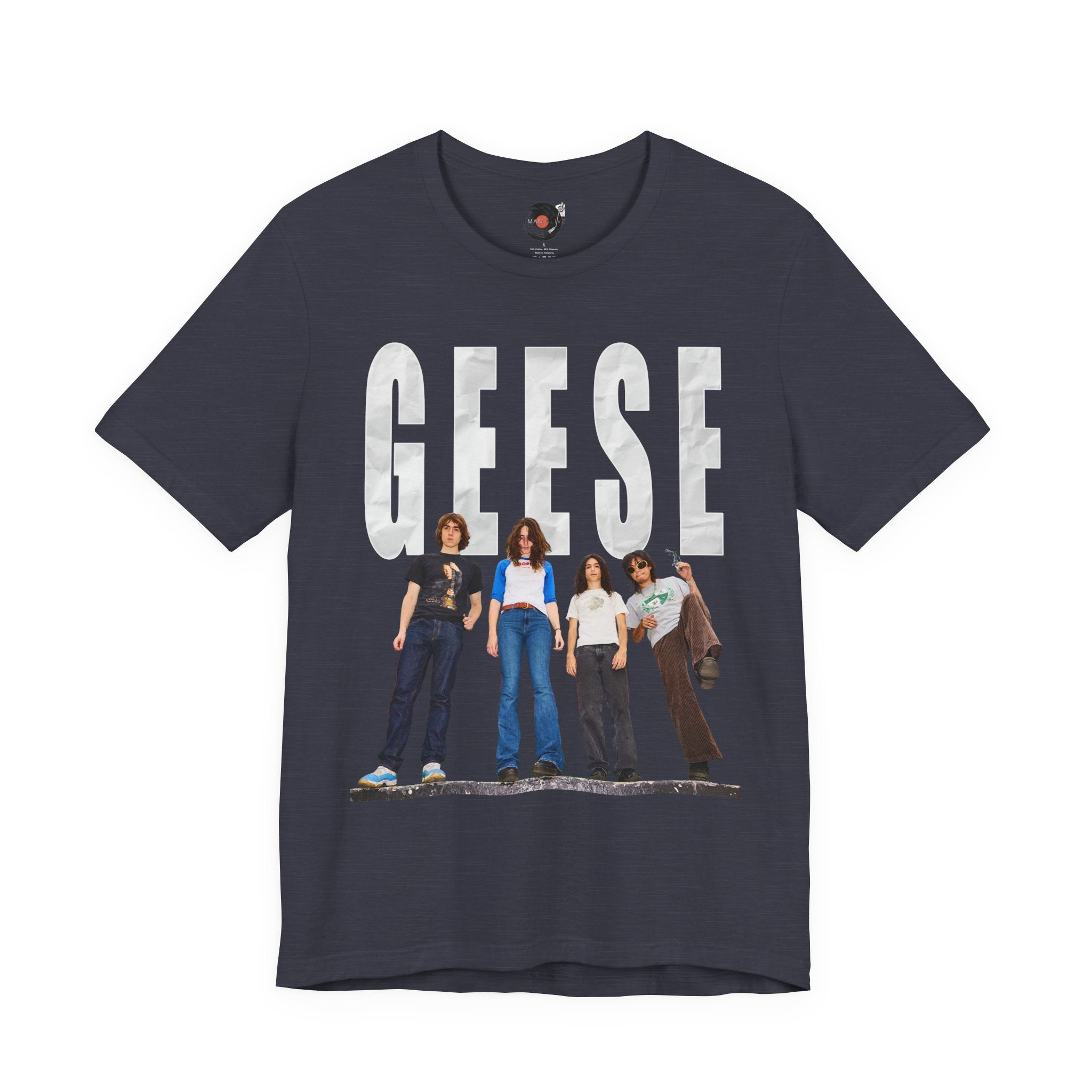 Geese Band Photo T-Shirt | Vintage Rock Tee, Group Photo Graphic