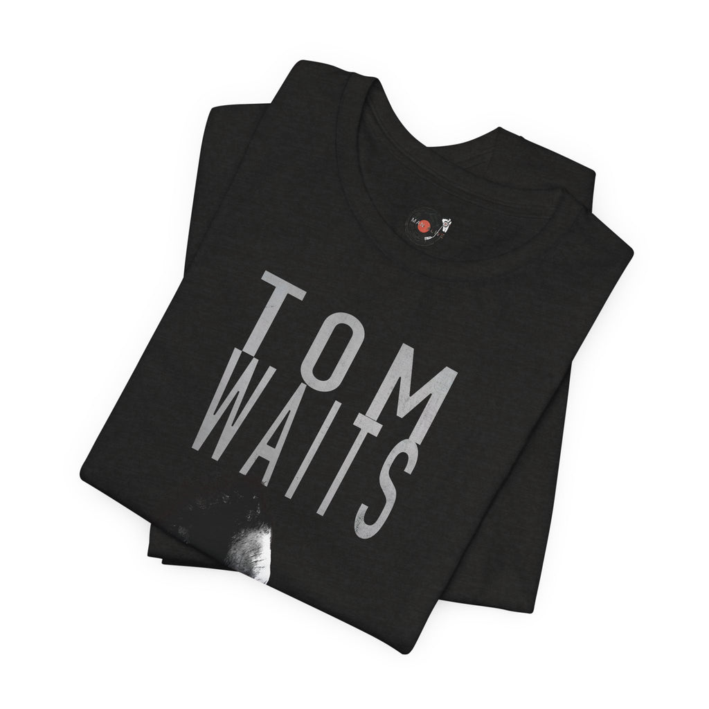 Tom Waits Portrait T-Shirt | Musician Band Tee, Vintage Monochrome