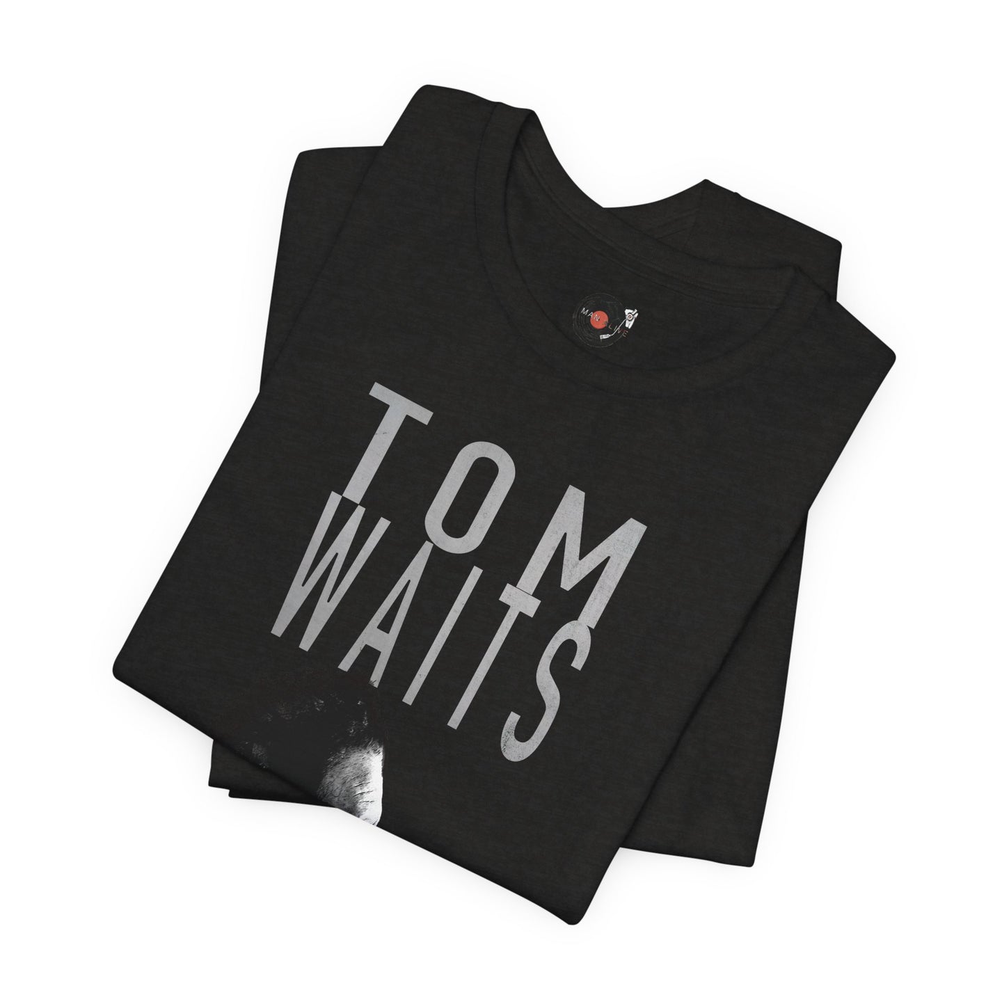 Tom Waits Portrait T-Shirt | Musician Band Tee, Vintage Monochrome