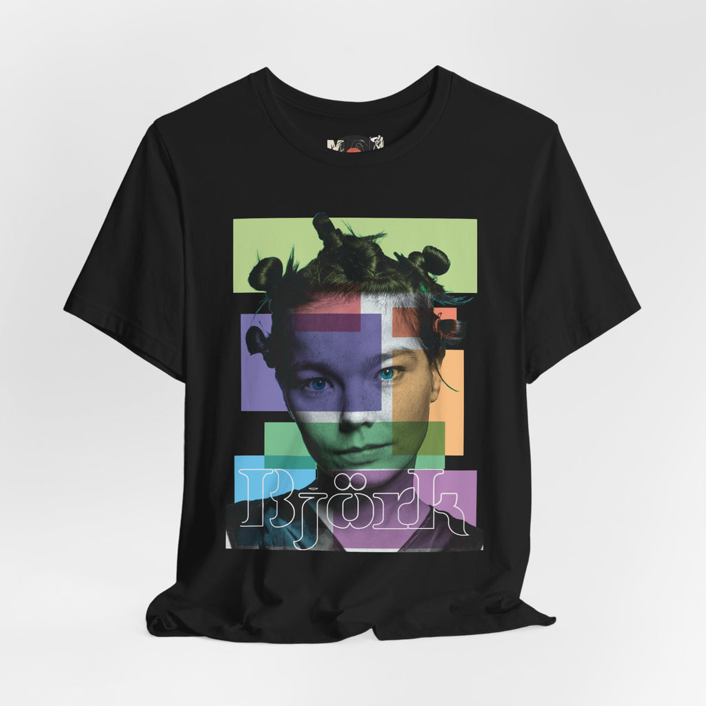 Bjork Portrait Pop Art Tee | Music Face Graphic T-shirt