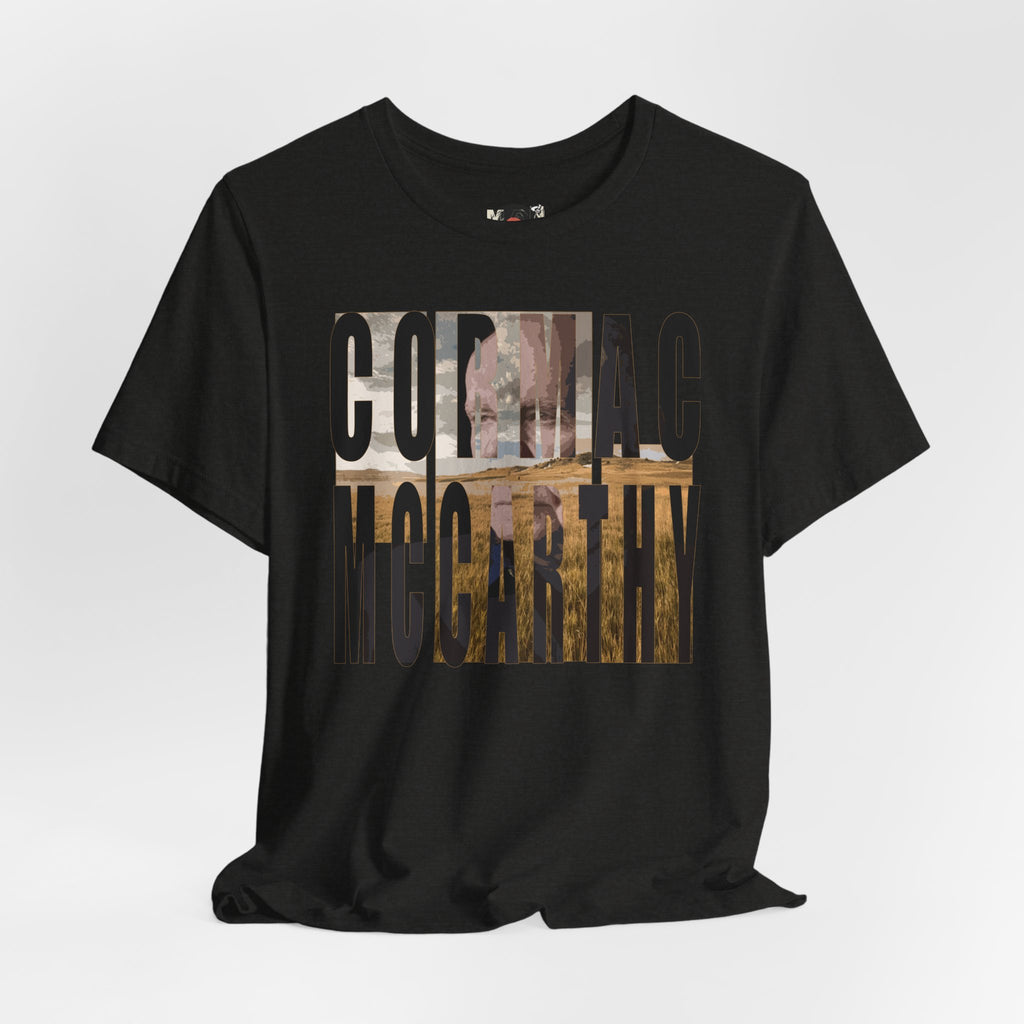 Cormac McCarthy Typography Tee | Western Landscape Text Art