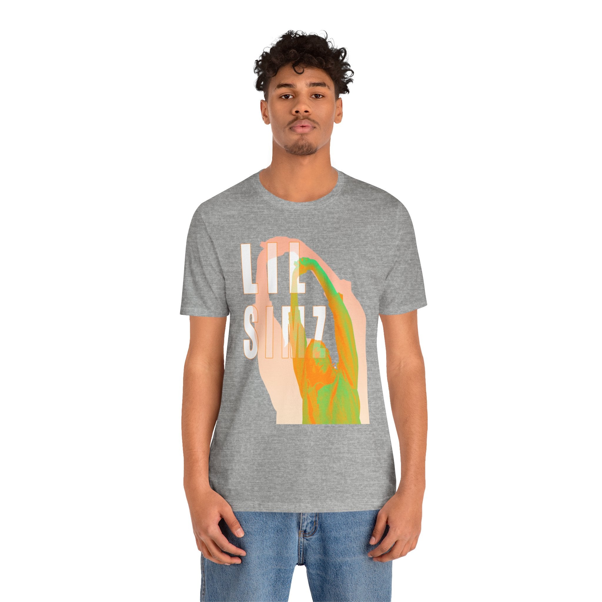 Lil Simz Hands Reaching Colorful Silhouette Tee | Hip Hop Rap Abstract Shirt