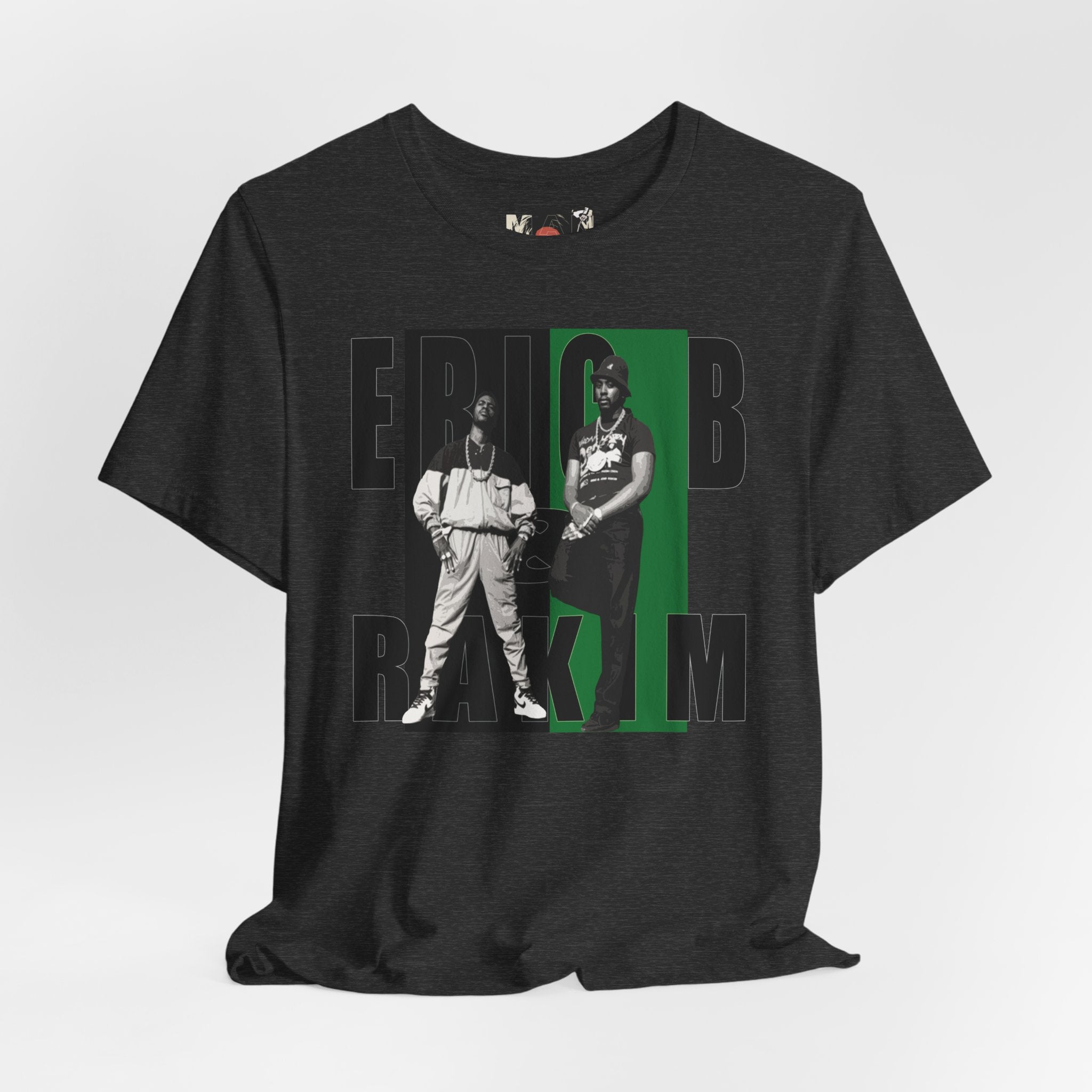 Eric B & Rakim Hip Hop Duo Graphic Tee | Black Green Rap Photo Print