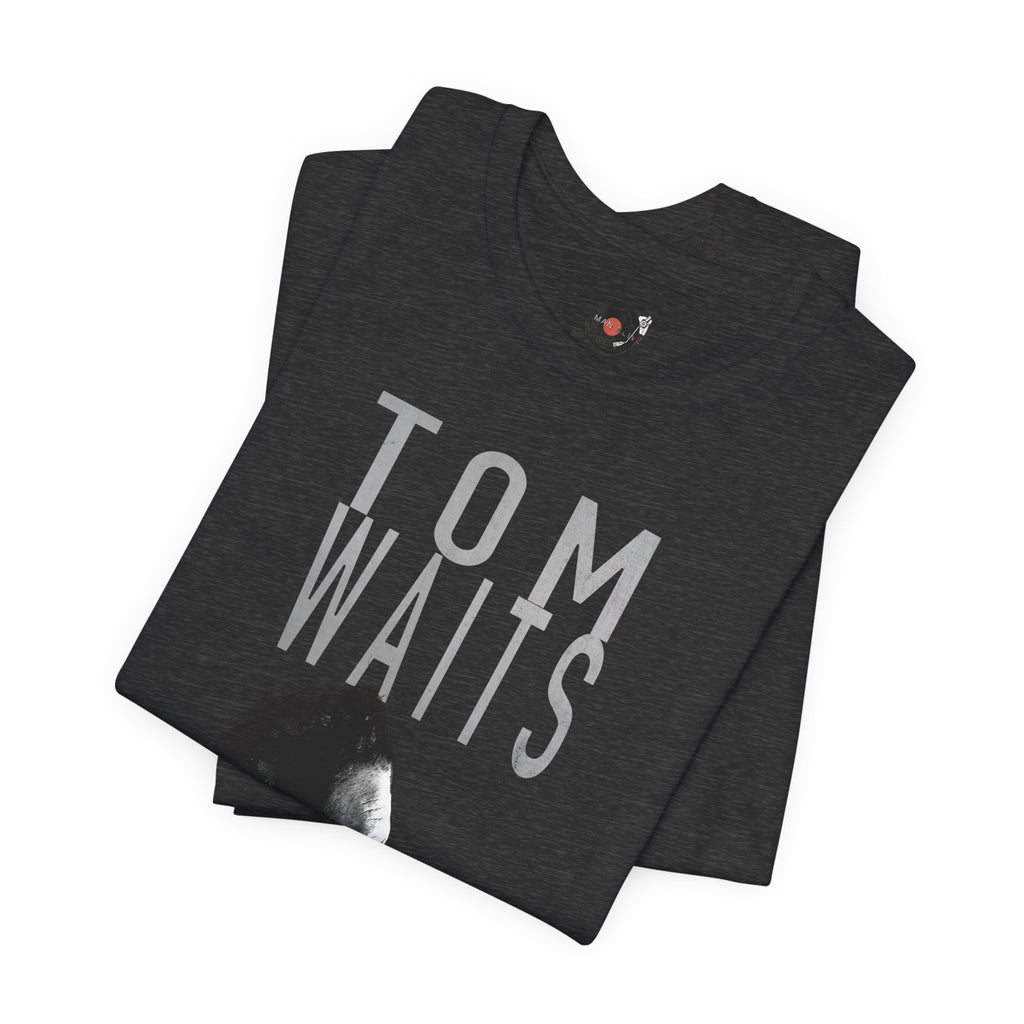 Tom Waits Portrait T-Shirt | Musician Band Tee, Vintage Monochrome