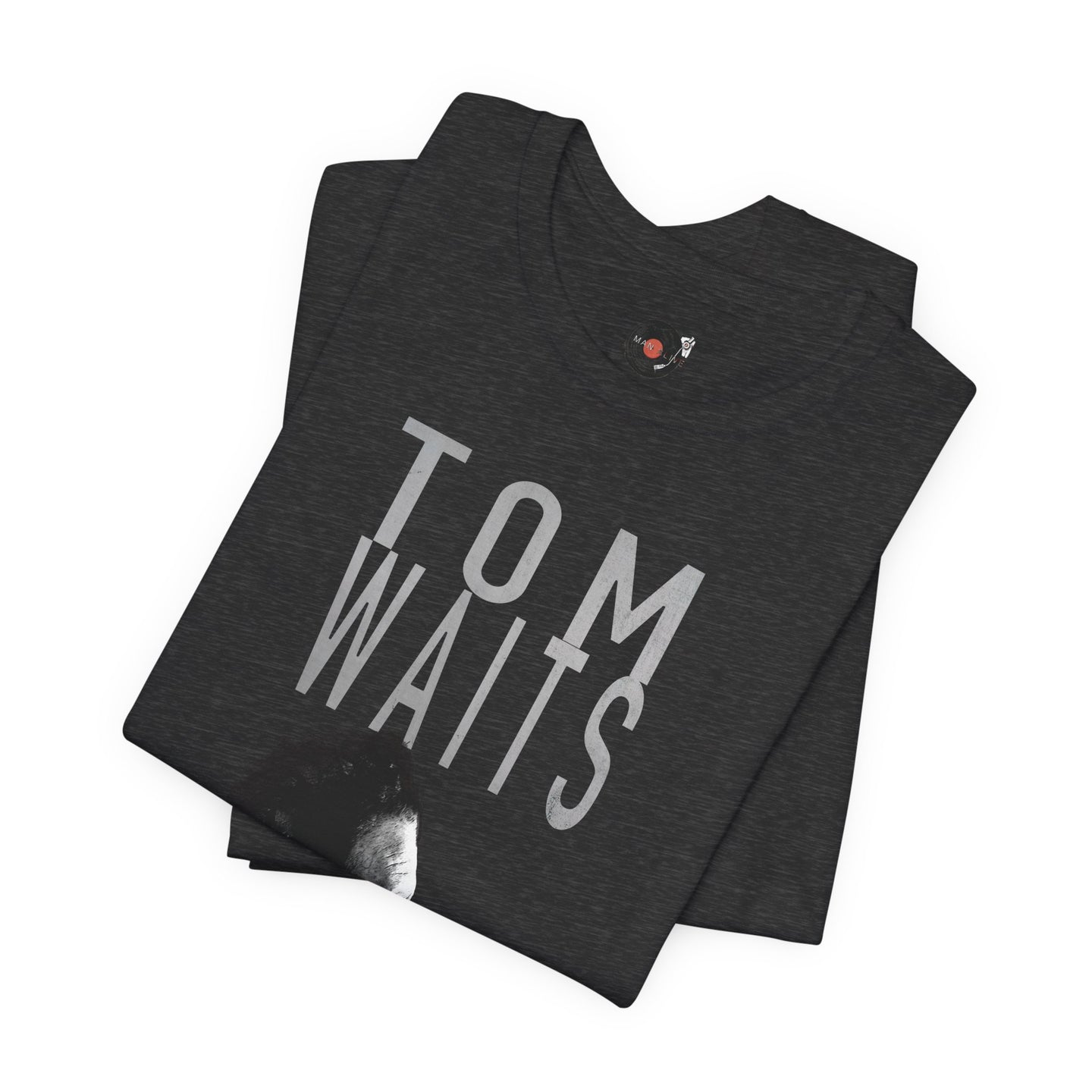 Tom Waits Portrait T-Shirt | Musician Band Tee, Vintage Monochrome