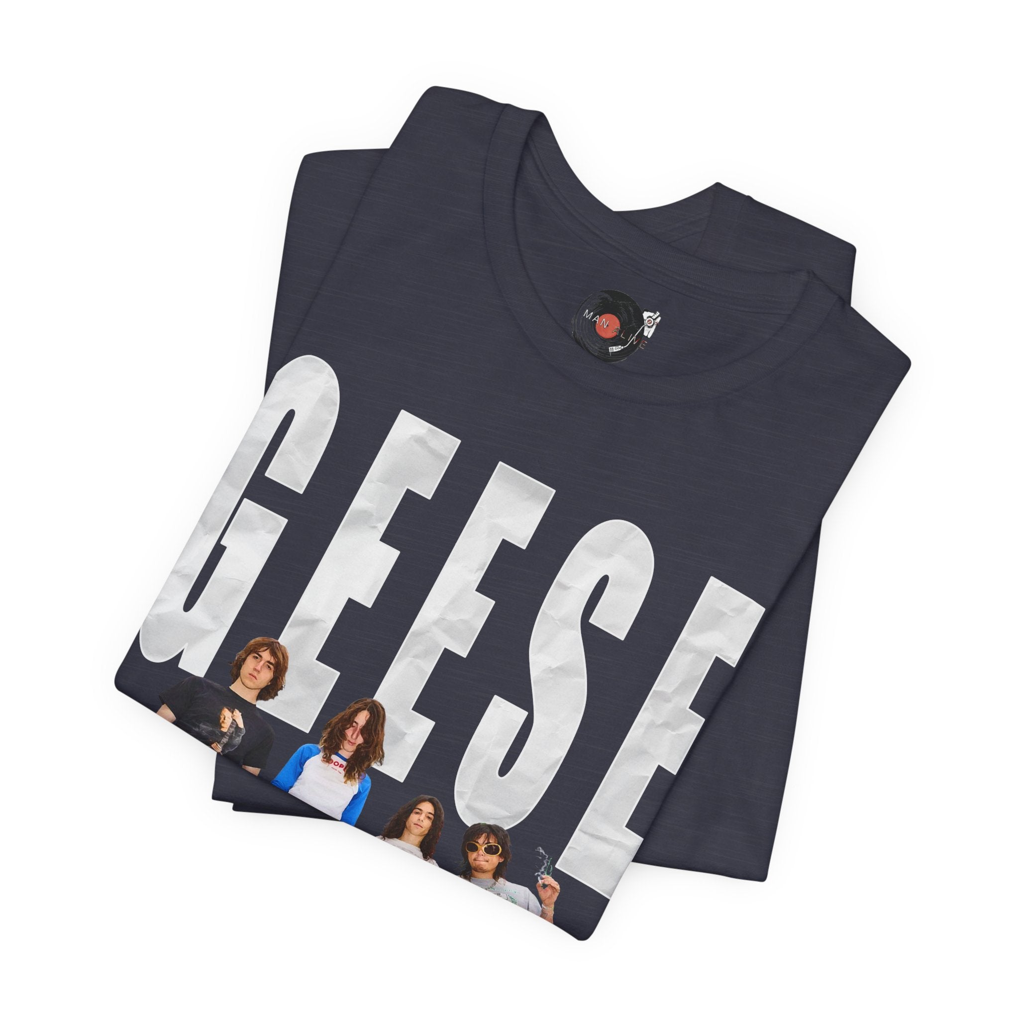 Geese Band Photo T-Shirt | Vintage Rock Tee, Group Photo Graphic