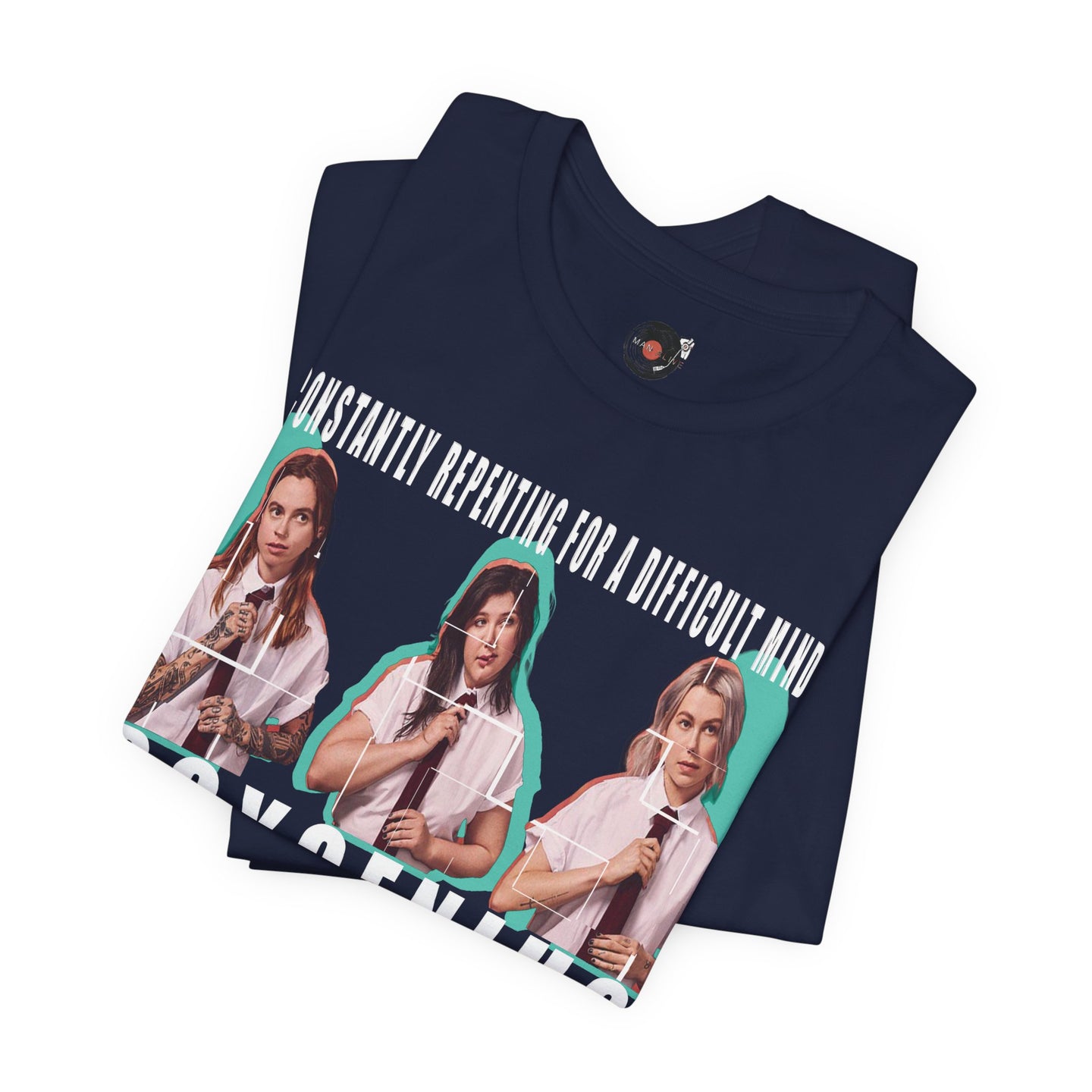 Boygenius band photo Shirt | 'Constantly Repeating' lyric tee