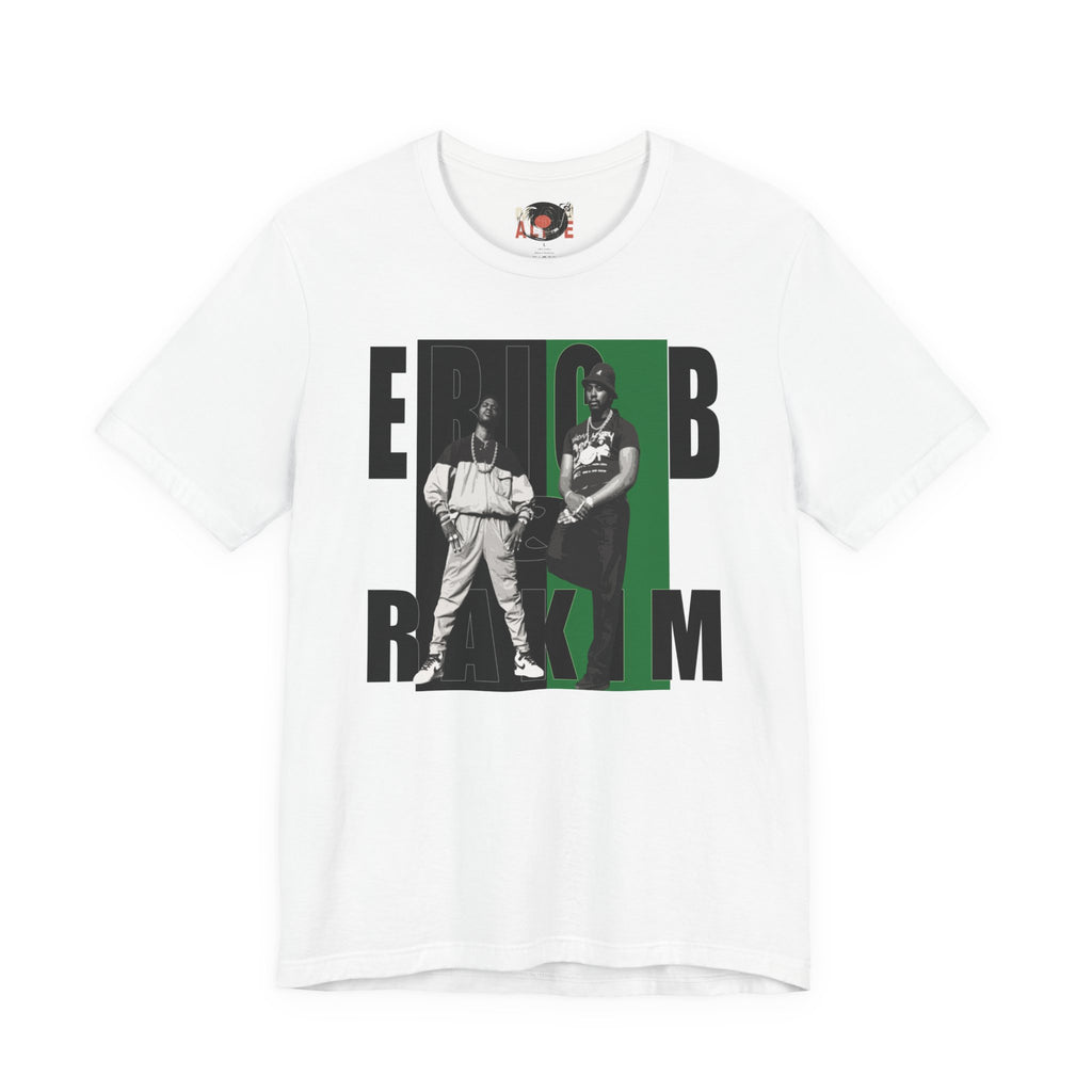 Eric B & Rakim Hip Hop Duo Graphic Tee | Black Green Rap Photo Print