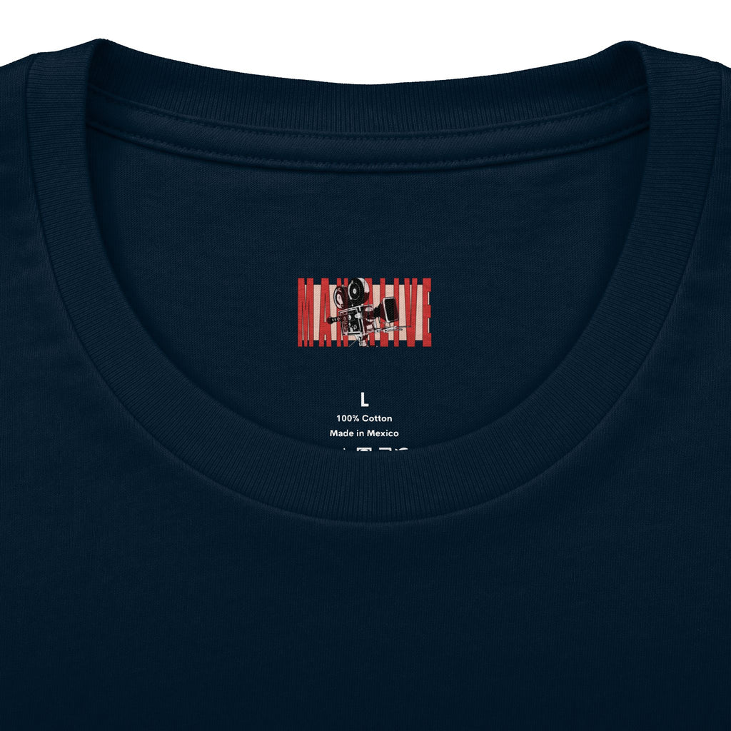 Le Samurai Vintage Movie Graphic Tee — Retro Blue Noir Crew