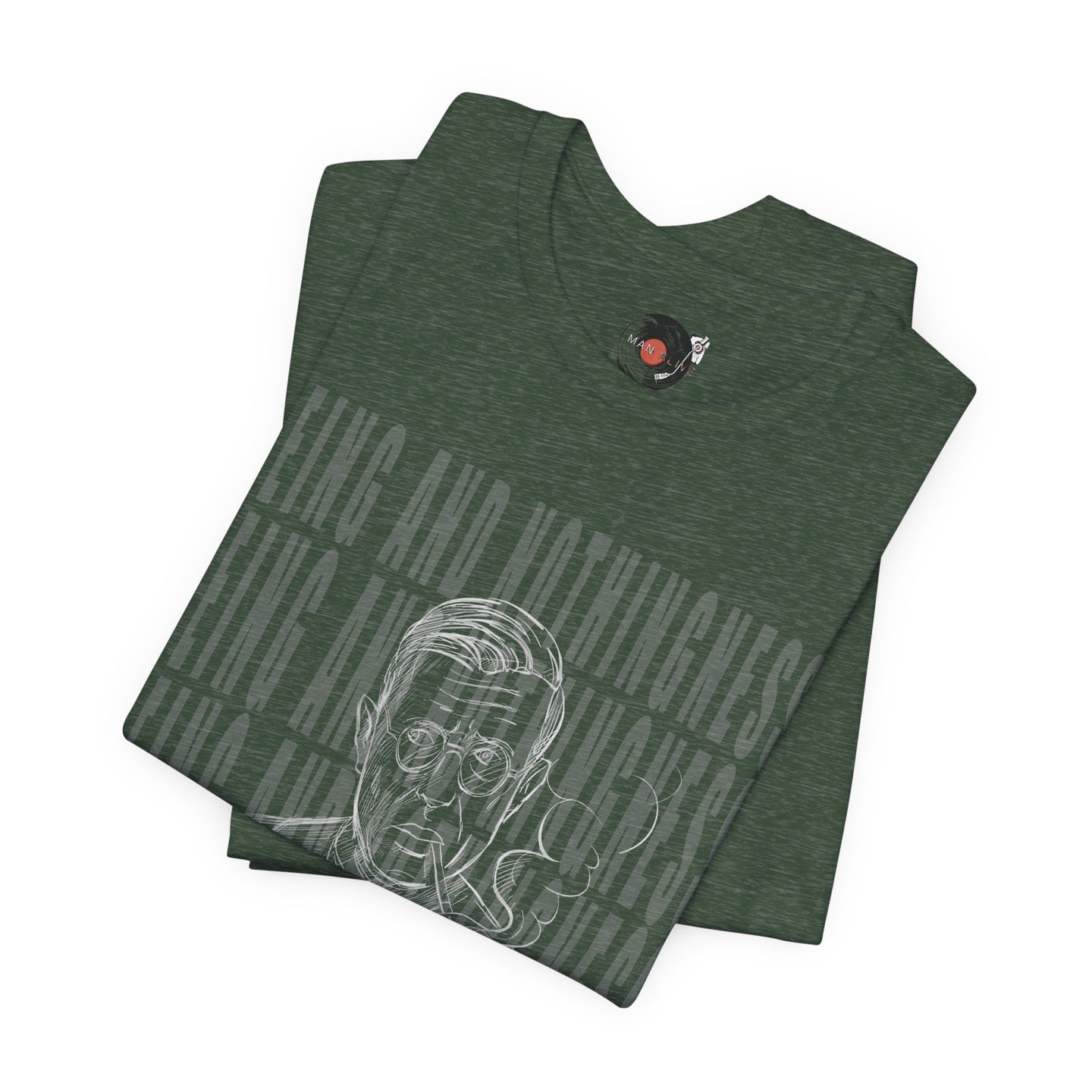 Being and Nothingness graphic Tee | Sartre portrait, existential philosophy text