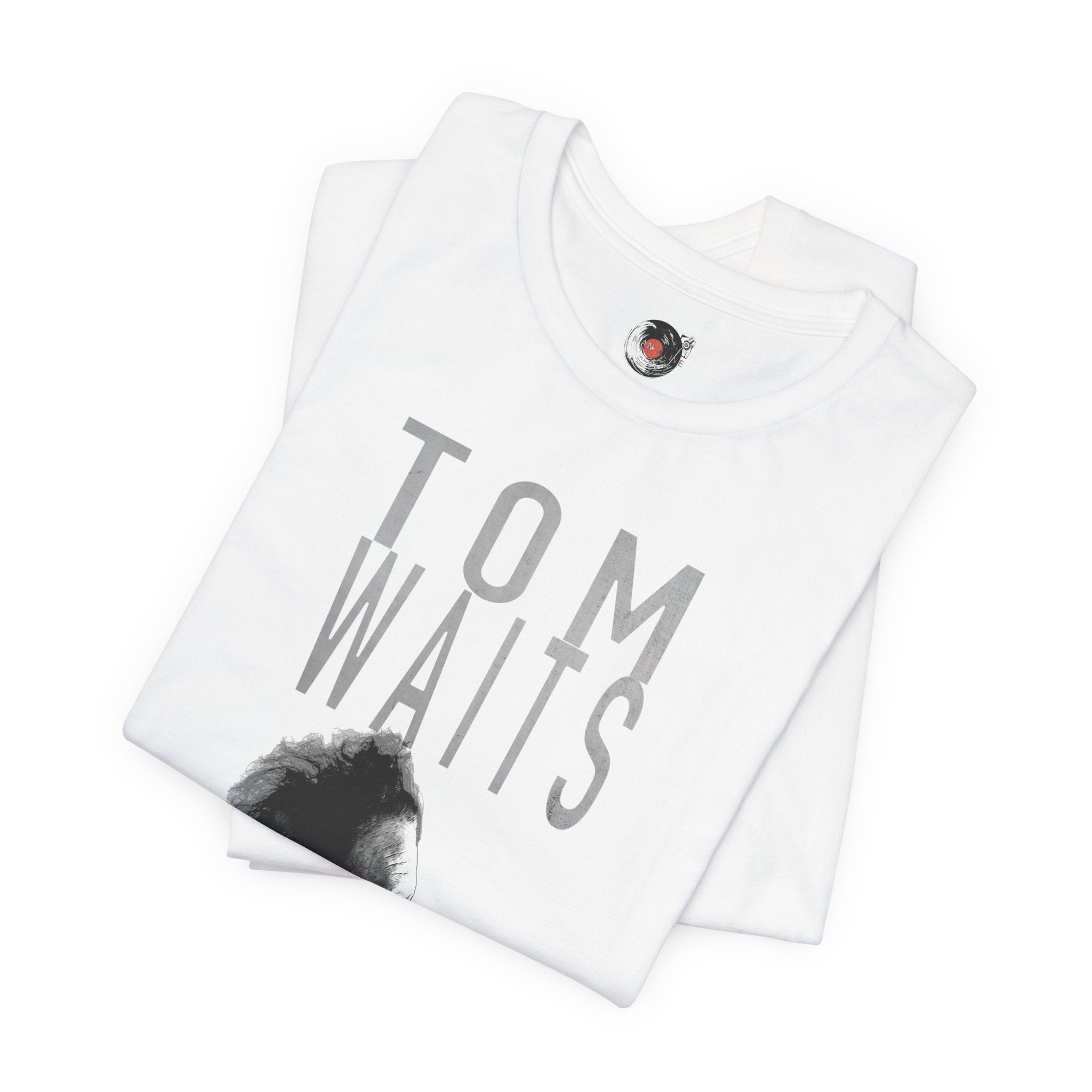 Tom Waits Portrait T-Shirt | Musician Band Tee, Vintage Monochrome