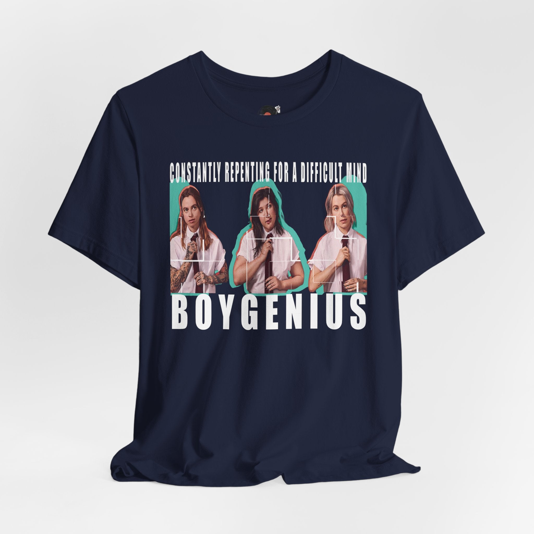Boygenius band photo Shirt | 'Constantly Repeating' lyric tee