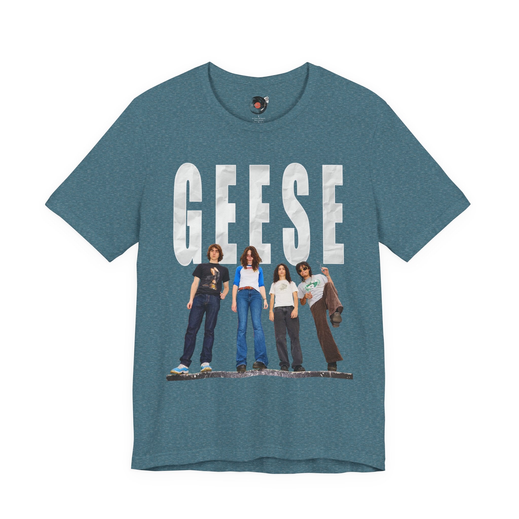 Geese Band Photo T-Shirt | Vintage Rock Tee, Group Photo Graphic