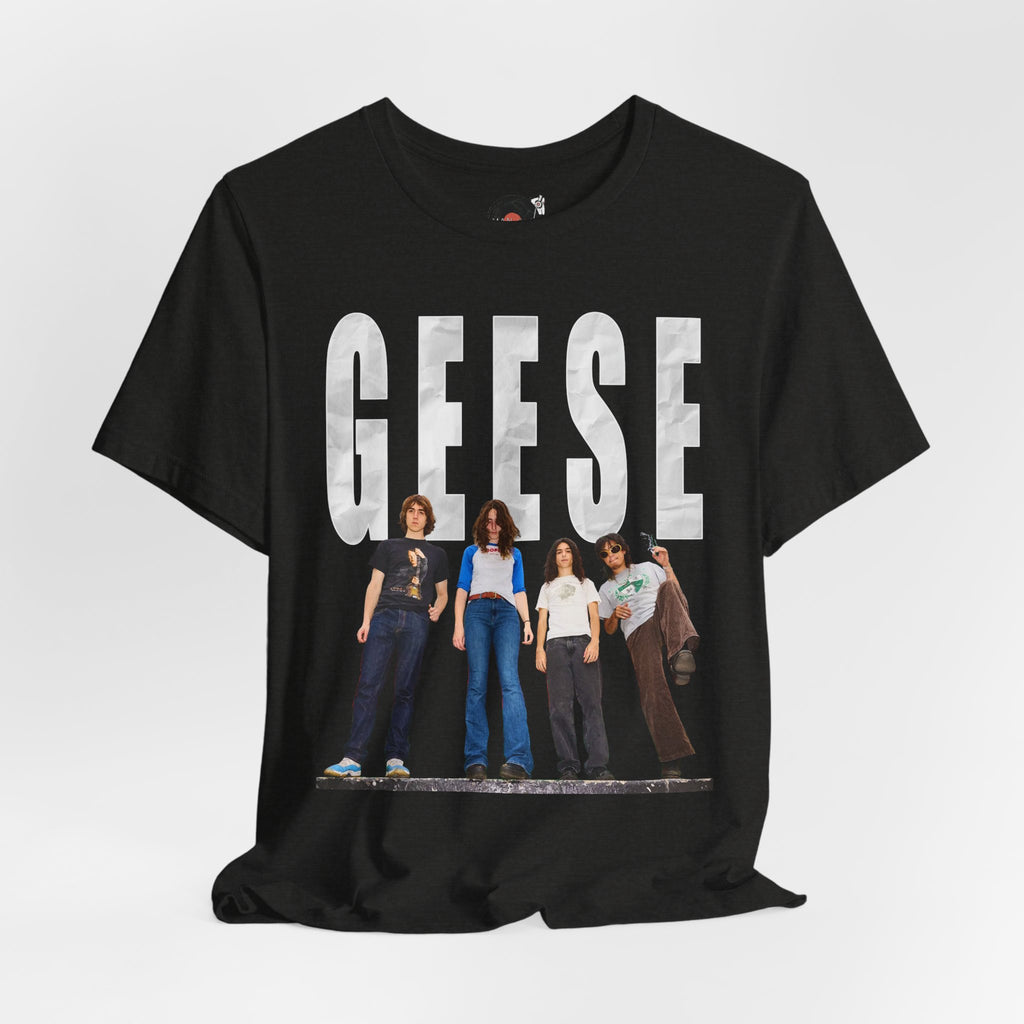 Geese Band Photo T-Shirt | Vintage Rock Tee, Group Photo Graphic