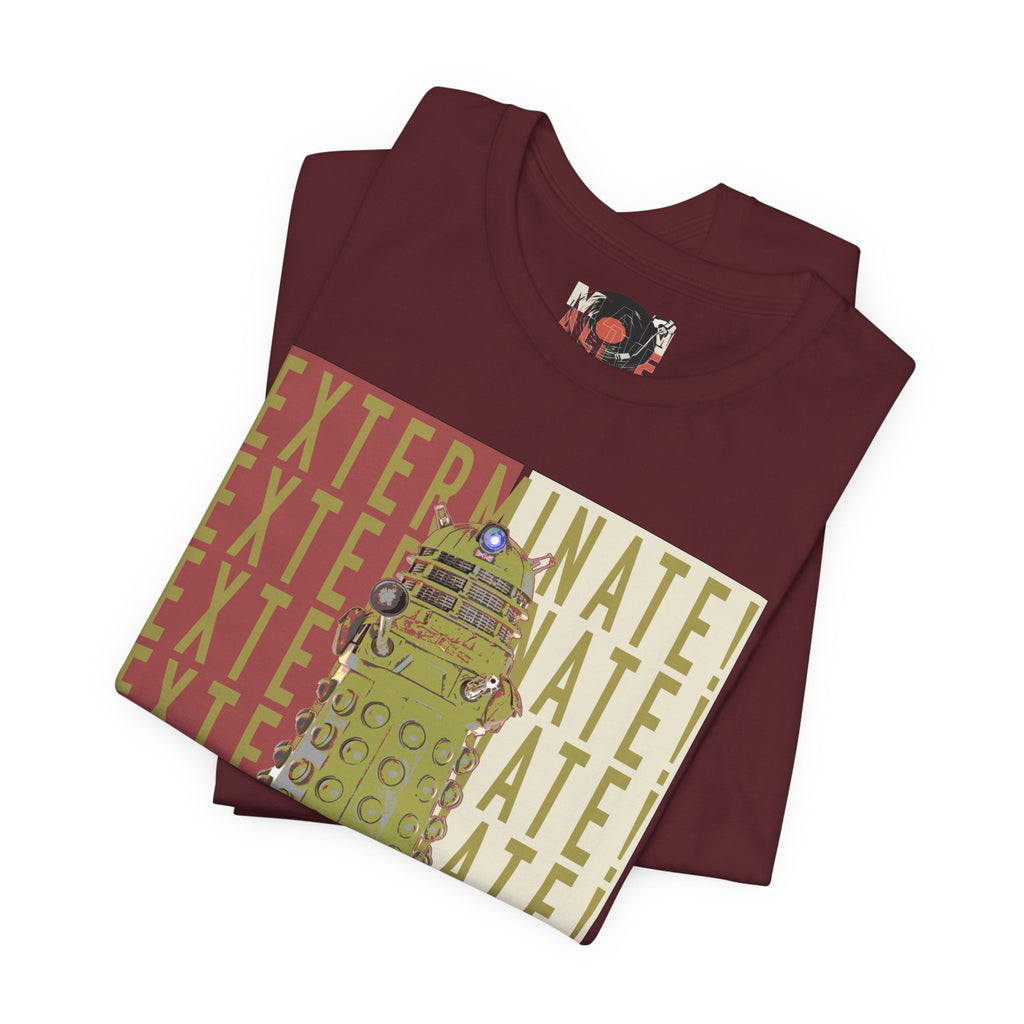 Dalek Exterminate Graphic Tee | Doctor Who Sci-Fi Robot Illustration