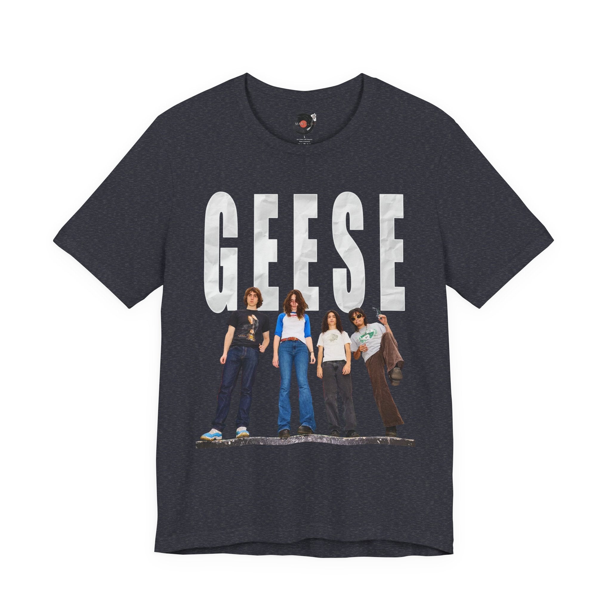 Geese Band Photo T-Shirt | Vintage Rock Tee, Group Photo Graphic