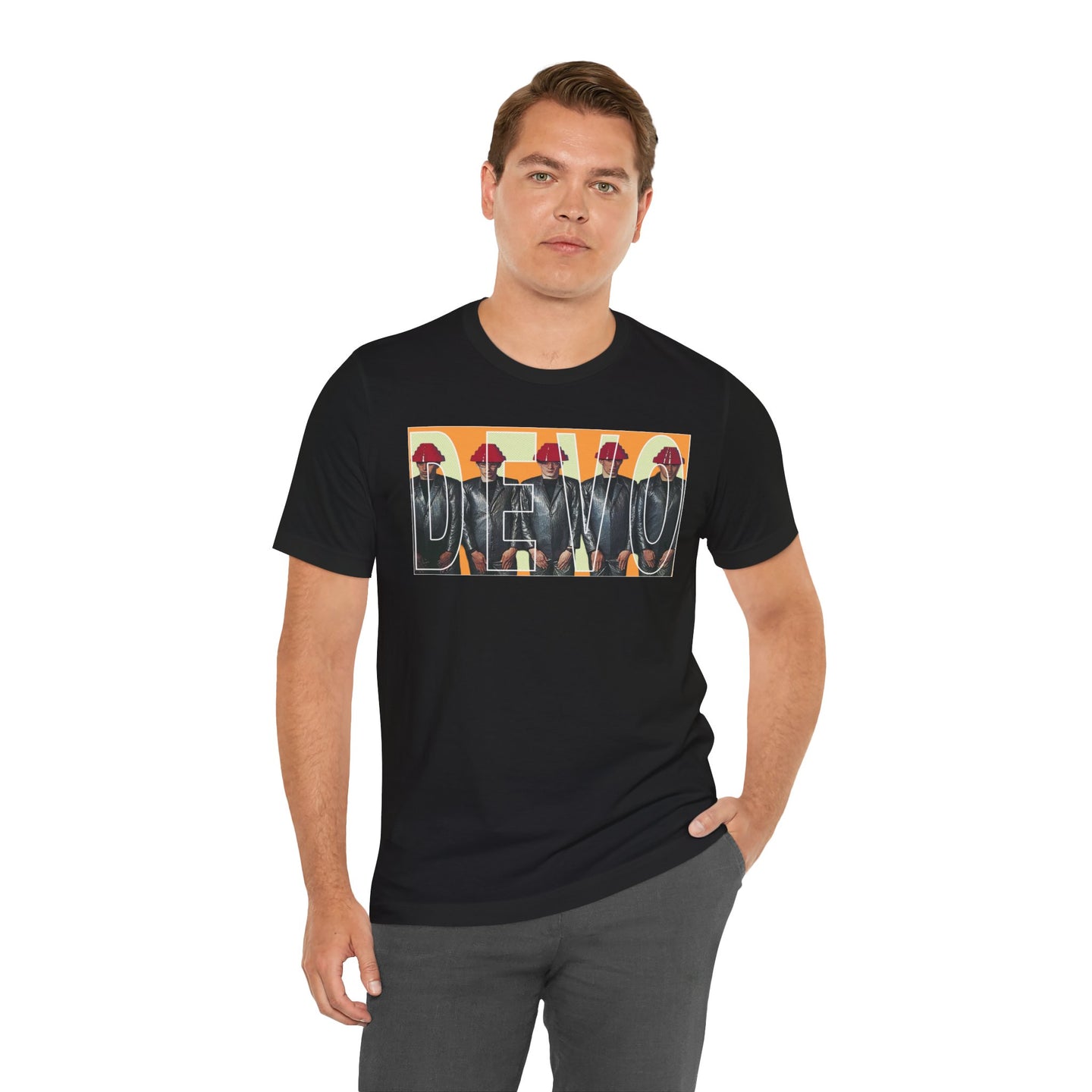 Devo Retro Pop Art Band Tee — Devo Graphic T-Shirt