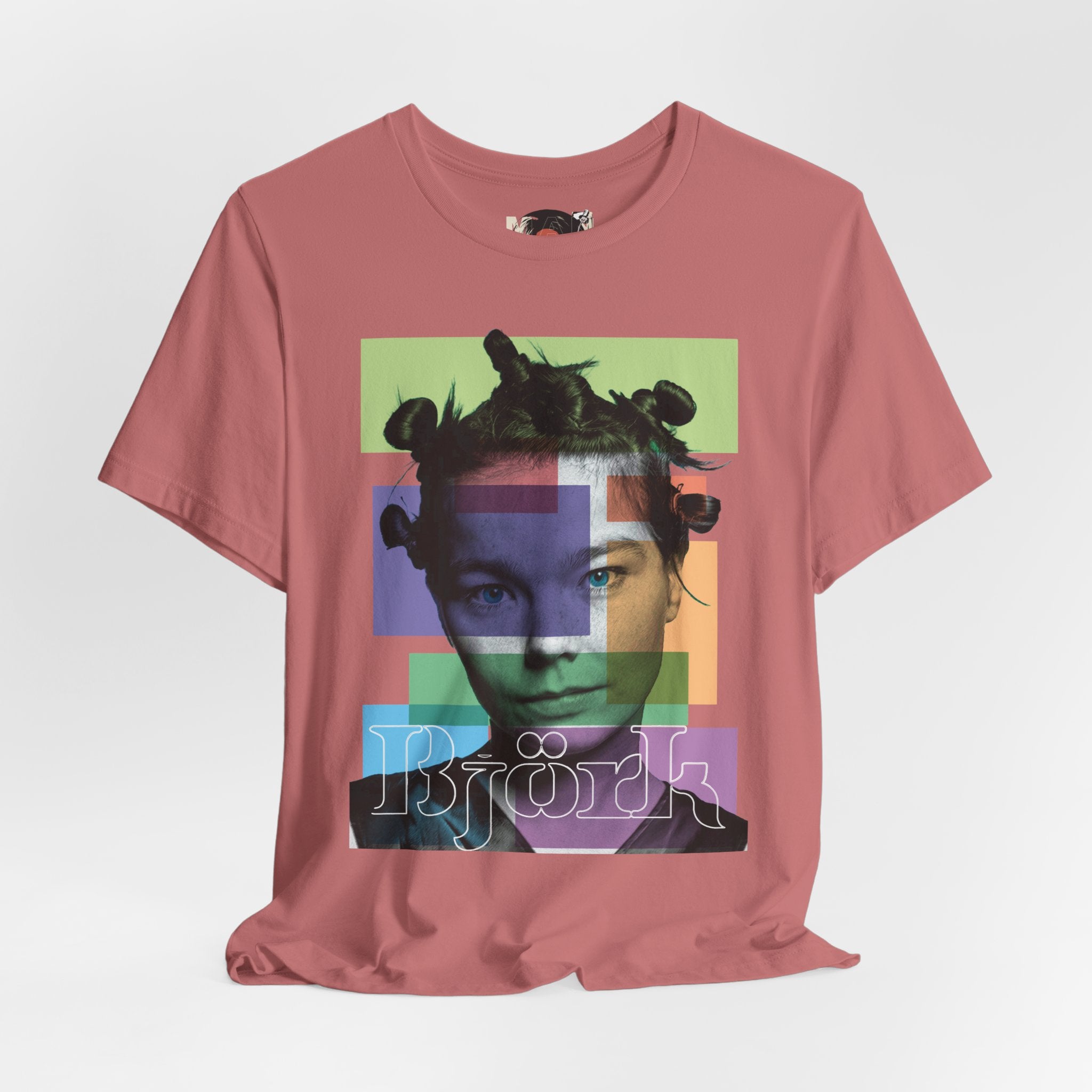Bjork Portrait Pop Art Tee | Music Face Graphic T-shirt