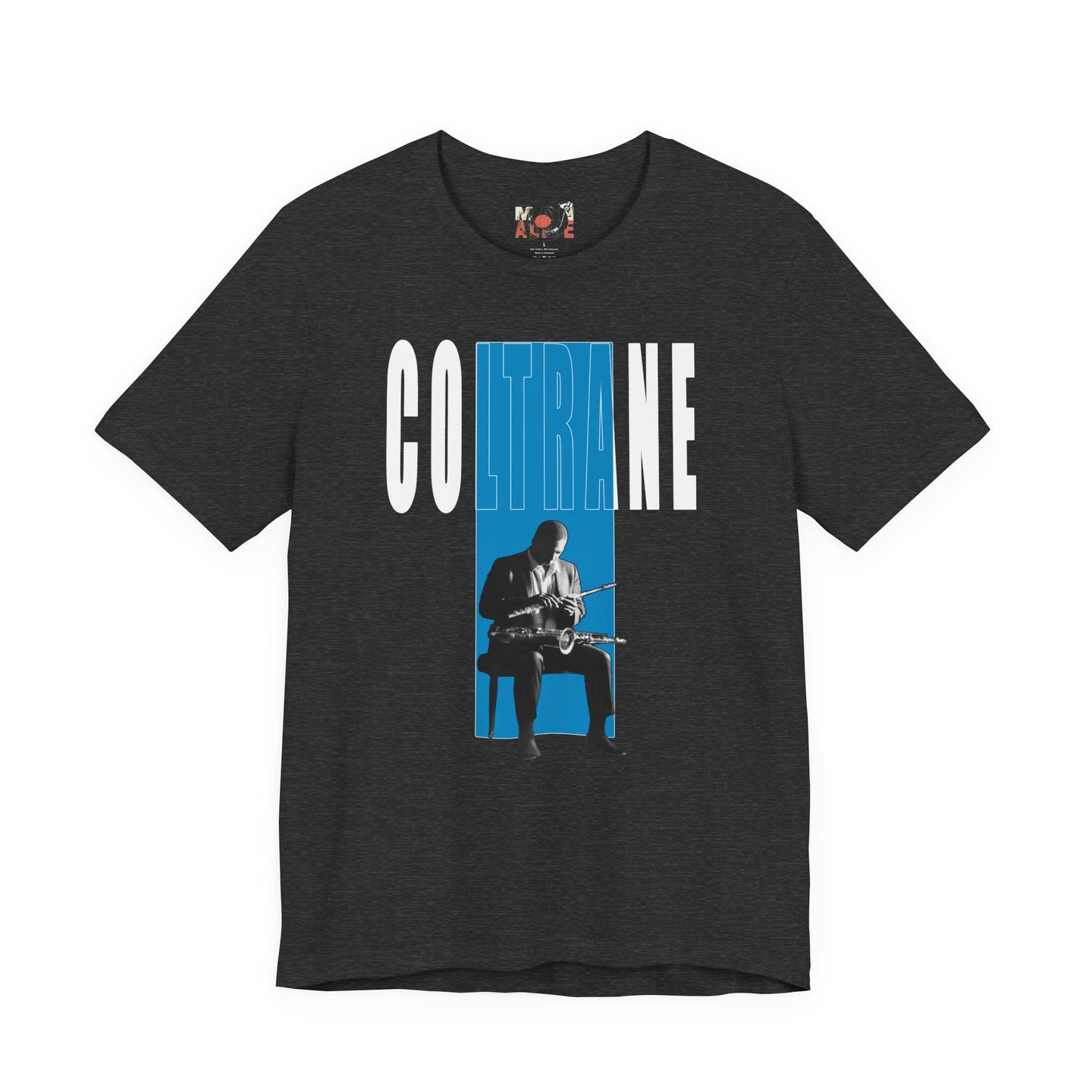 John Coltrane Jazz Music Graphic T-Shirt | Saxophone Portrait Tee
