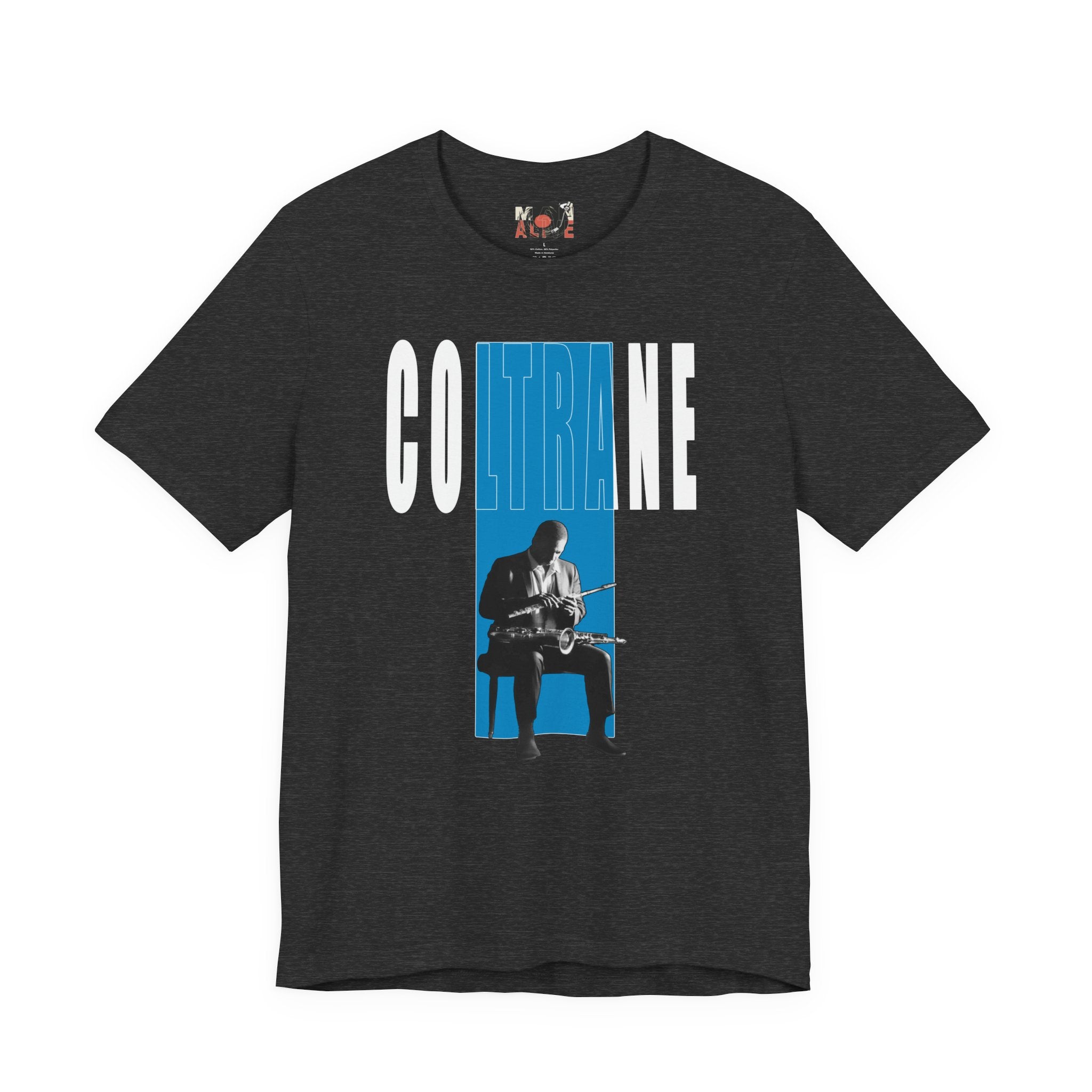 John Coltrane Jazz Music Graphic T-Shirt | Saxophone Portrait Tee