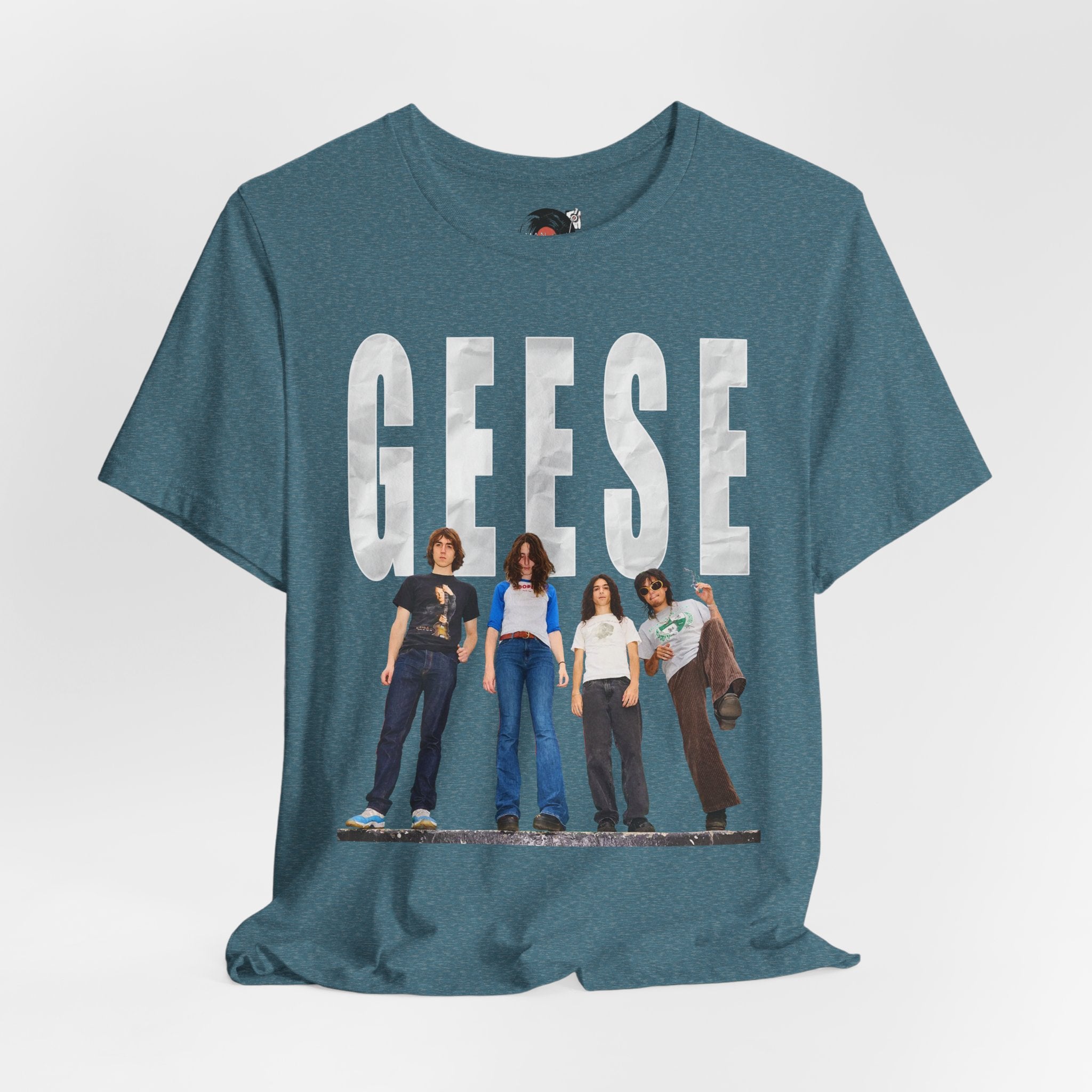 Geese Band Photo T-Shirt | Vintage Rock Tee, Group Photo Graphic