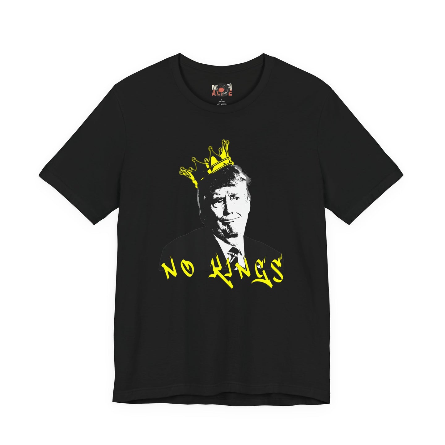 No Kings portrait tee | Graphic Political Satire T-Shirt