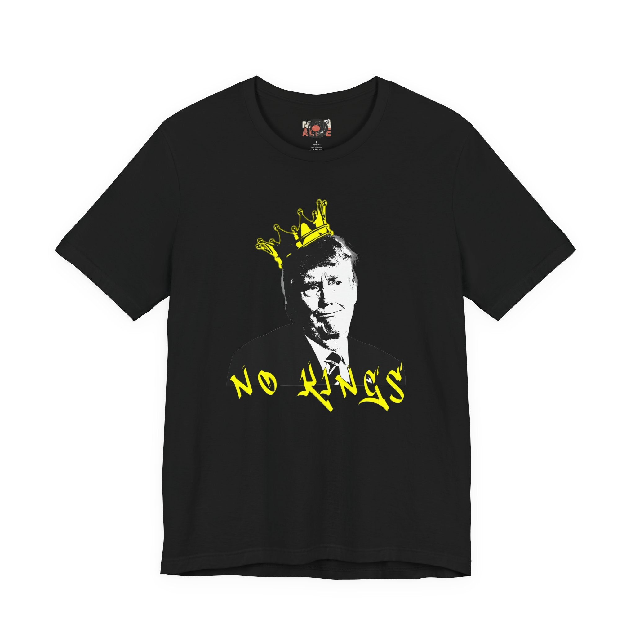 No Kings portrait tee | Graphic Political Satire T-Shirt