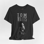 Tom Waits Portrait T-Shirt | Musician Band Tee, Vintage Monochrome