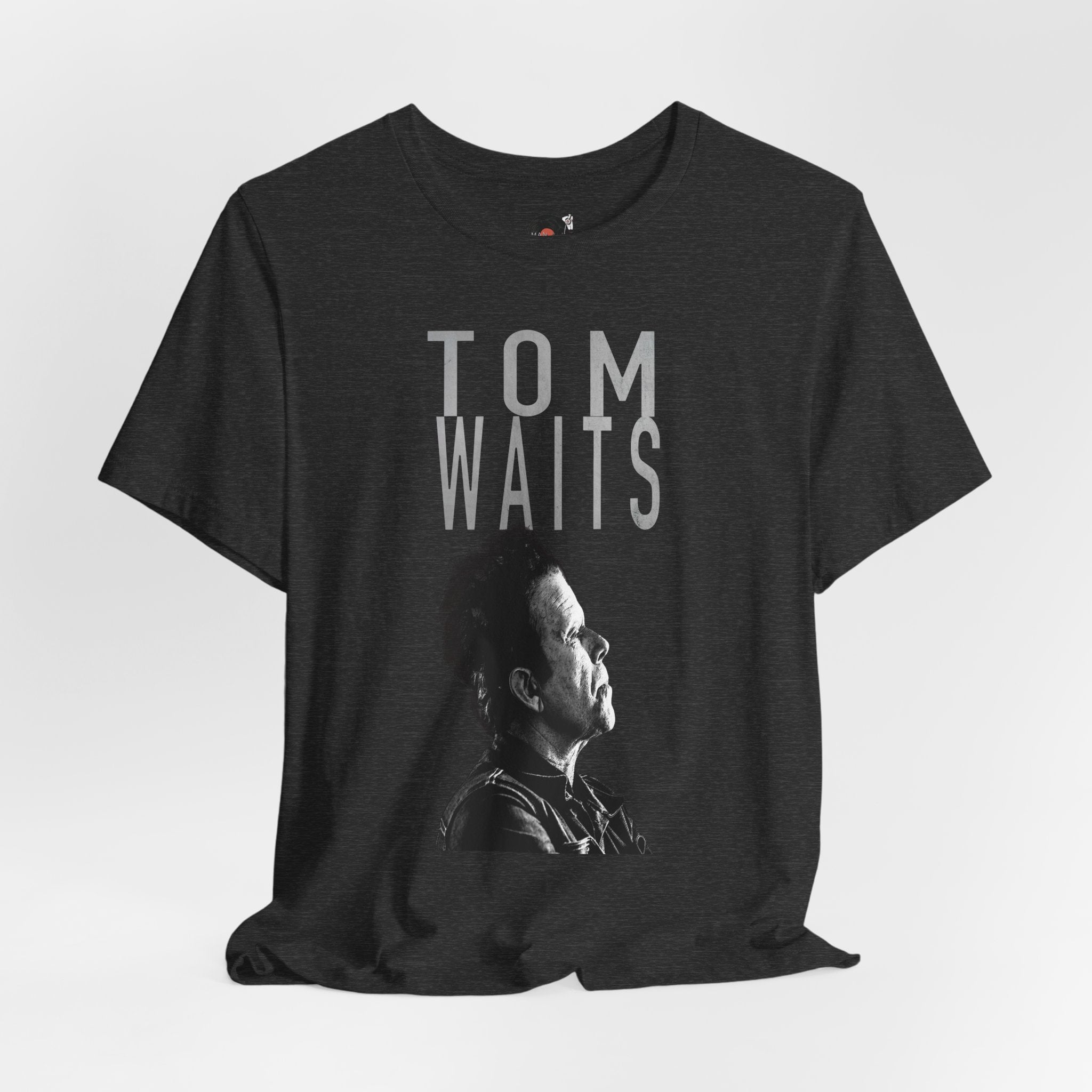 Tom Waits Portrait T-Shirt | Musician Band Tee, Vintage Monochrome
