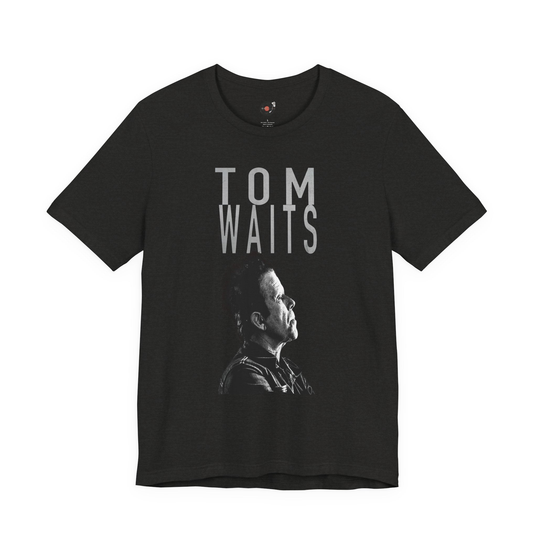 Tom Waits Portrait T-Shirt | Musician Band Tee, Vintage Monochrome