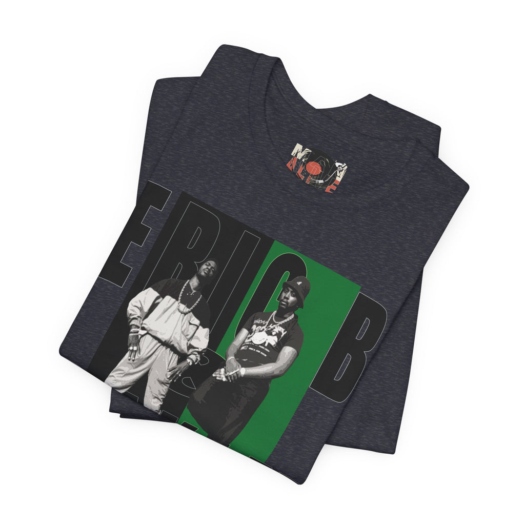 Eric B & Rakim Hip Hop Duo Graphic Tee | Black Green Rap Photo Print