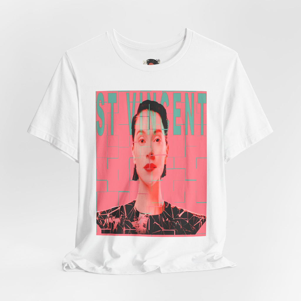 St. Vincent Portrait Tee — Retro Pop Art Musician T-Shirt