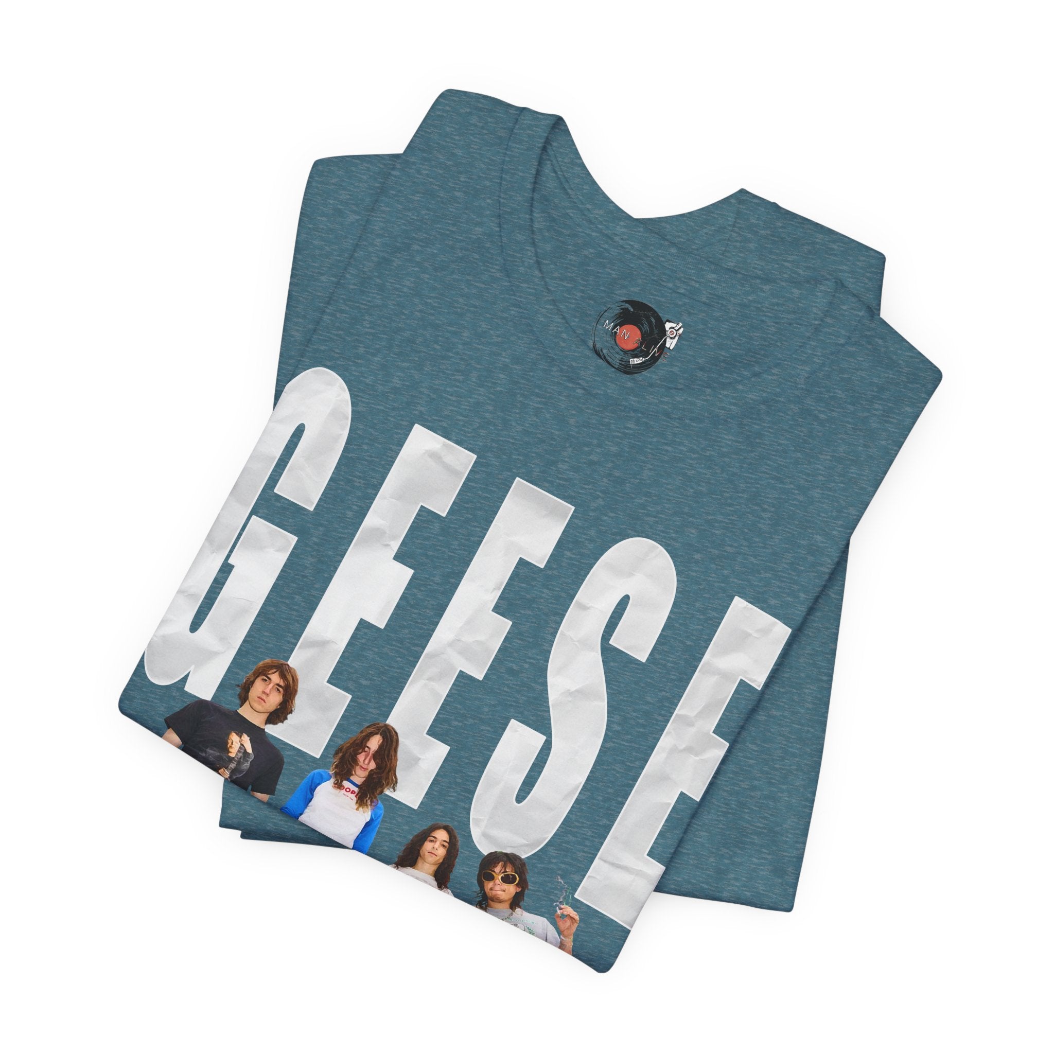 Geese Band Photo T-Shirt | Vintage Rock Tee, Group Photo Graphic